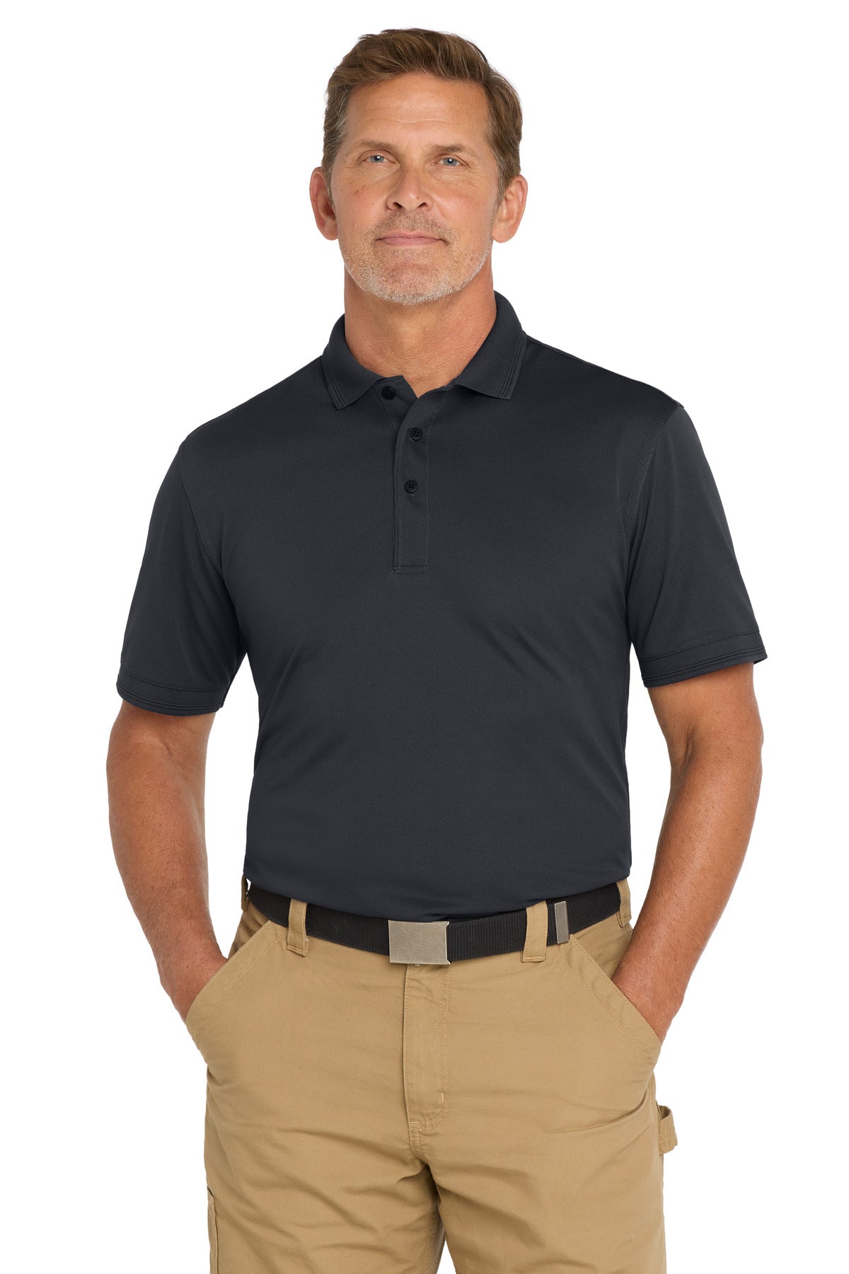 Custom Embroidery or DTF Print - CornerStone  ®  Industrial Snag-Proof Pique Polo. CS4020