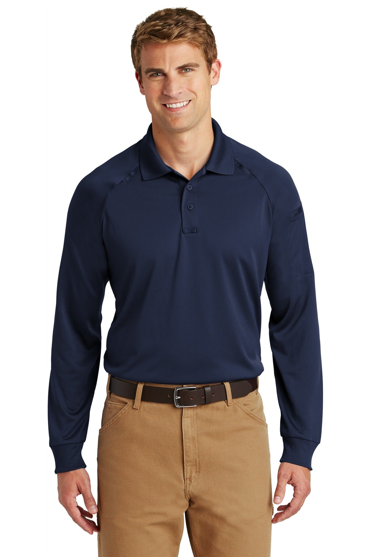 Custom Embroidery or DTF Print - CornerStone ®  - Select Long Sleeve Snag-Proof Tactical Polo. CS410LS