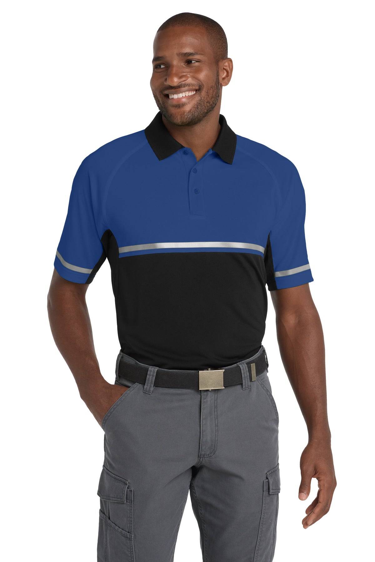Custom Embroidery or DTF Print - CornerStone  ®  Select Lightweight Snag-Proof Enhanced Visibility Polo CS423