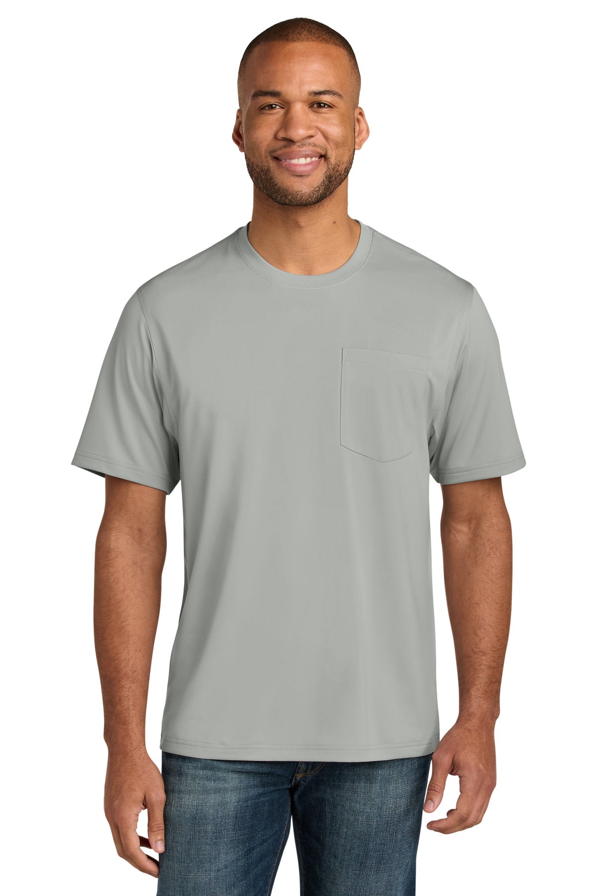 Custom Embroidery or DTF Print - CornerStone ®  Workwear Pro Short Sleeve Pocket Tee CS440P
