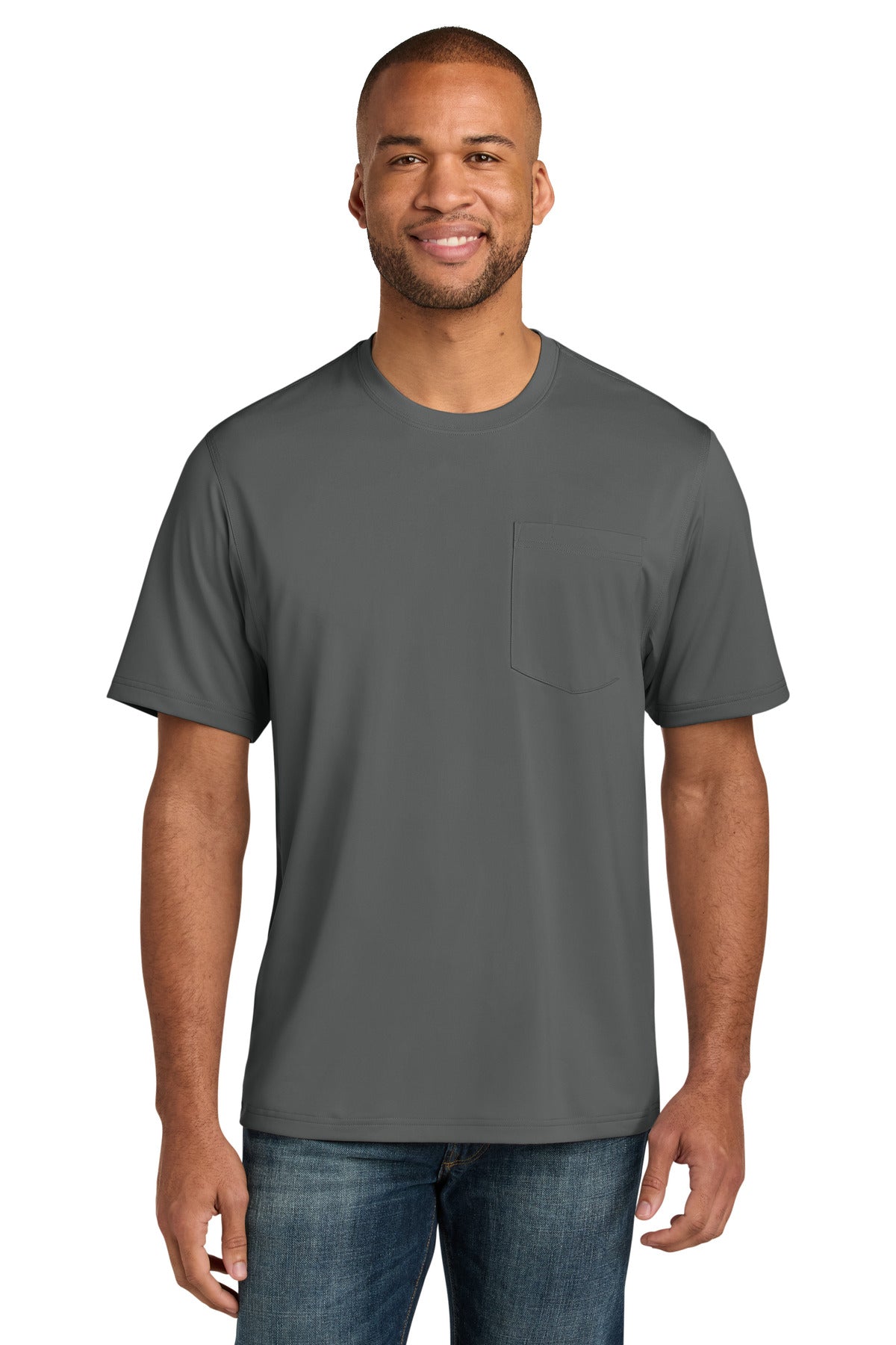Custom Embroidery or DTF Print - CornerStone ®  Workwear Pro Short Sleeve Pocket Tee CS440P