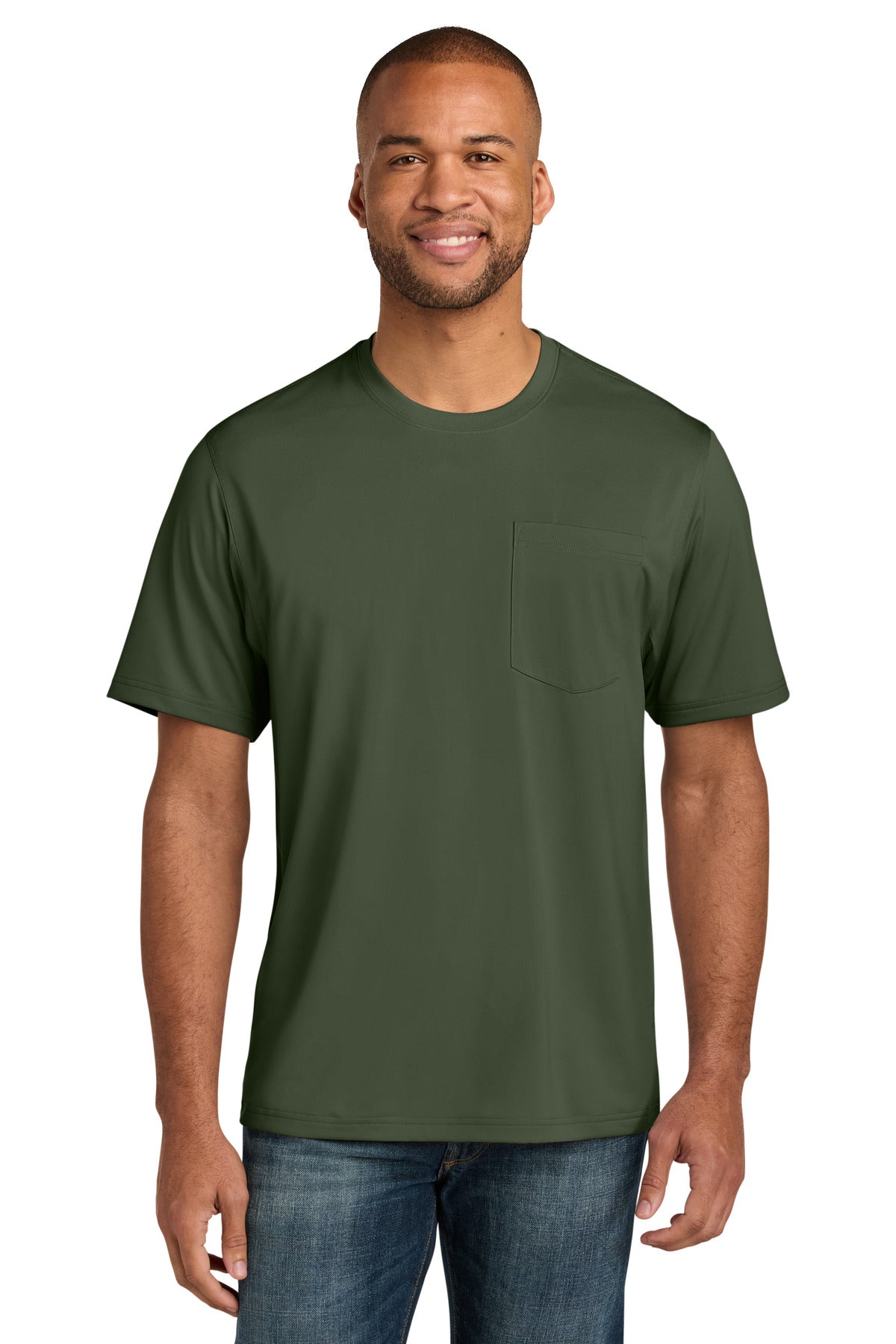 Custom Embroidery or DTF Print - CornerStone ®  Workwear Pro Short Sleeve Pocket Tee CS440P