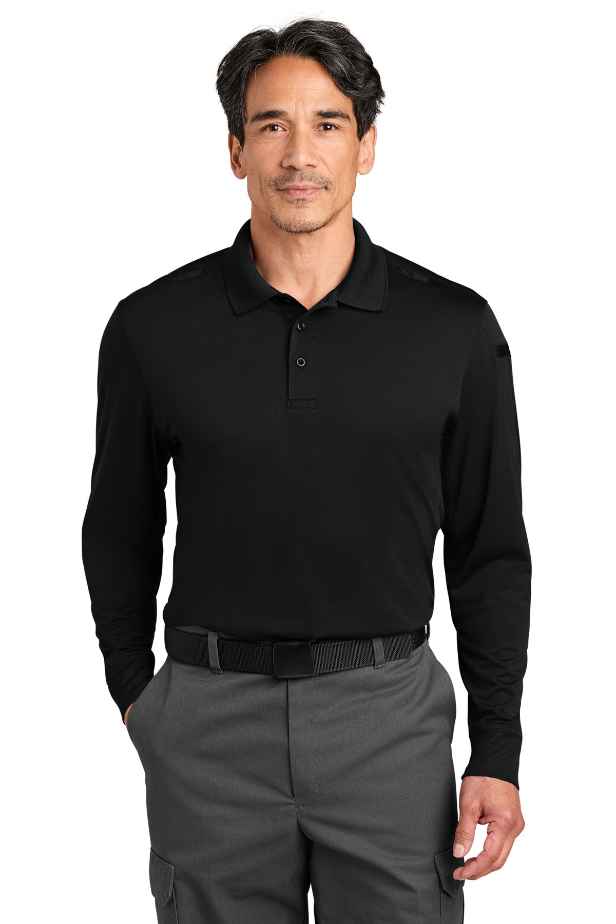 Custom Embroidery or DTF Print - CornerStone ®  Workwear Pro Tactical Long Sleeve Polo CS452LS