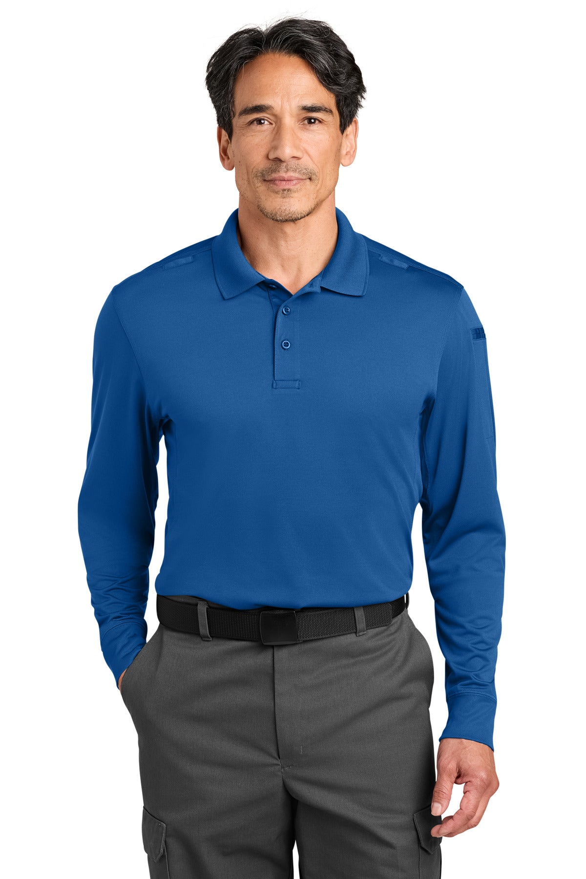 Custom Embroidery or DTF Print - CornerStone ®  Workwear Pro Tactical Long Sleeve Polo CS452LS