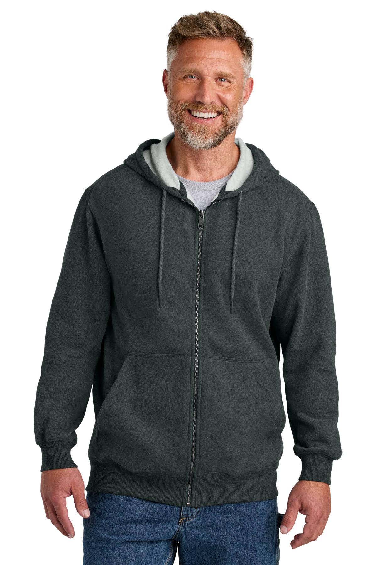 Custom Embroidery or DTF Print - CornerStone ®  Tough Fleece Full-Zip Hoodie CSF631