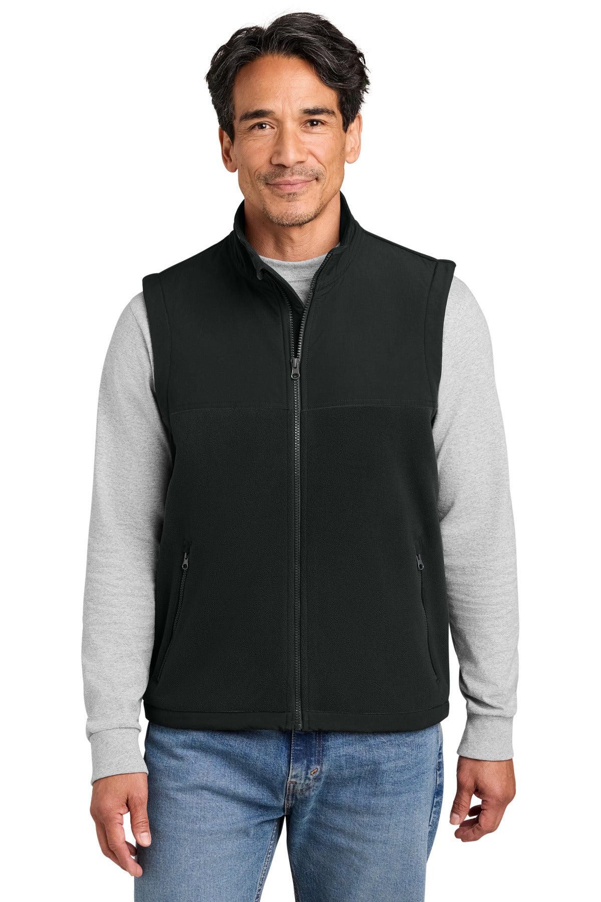 Custom Embroidery or DTF Print - CornerStone ®  Fleece Overlay Vest CSF751