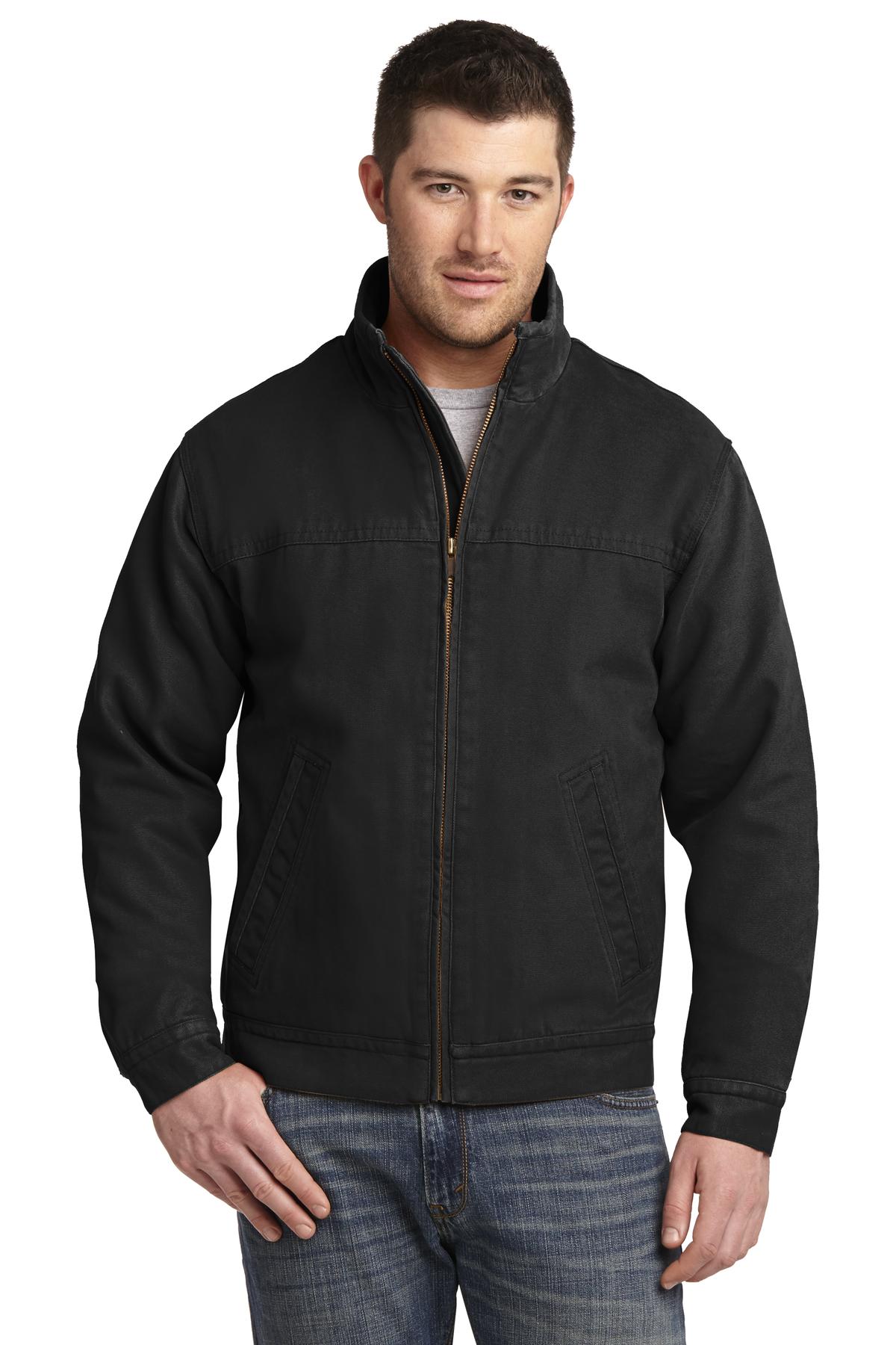 Custom Embroidery or DTF Print - CornerStone ®  Washed Duck Cloth Flannel-Lined Work Jacket. CSJ40