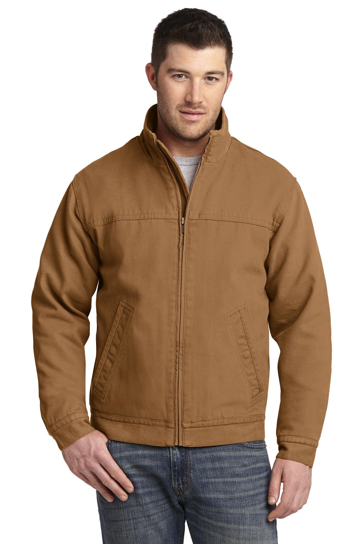 Custom Embroidery or DTF Print - CornerStone ®  Washed Duck Cloth Flannel-Lined Work Jacket. CSJ40