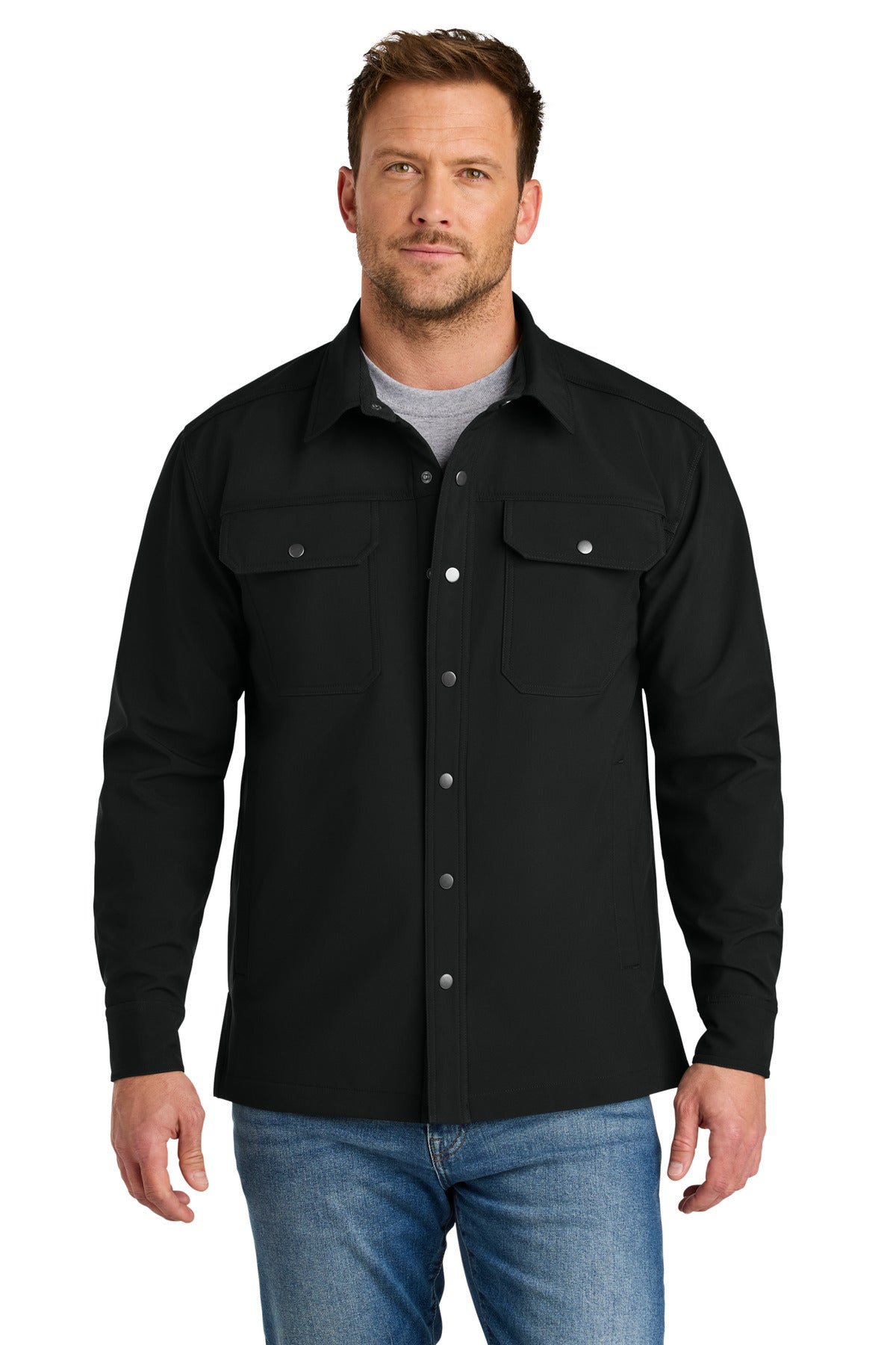 Custom Embroidery or DTF Print - CornerStone ®  Soft Shell Shirt Jacket CSJ73