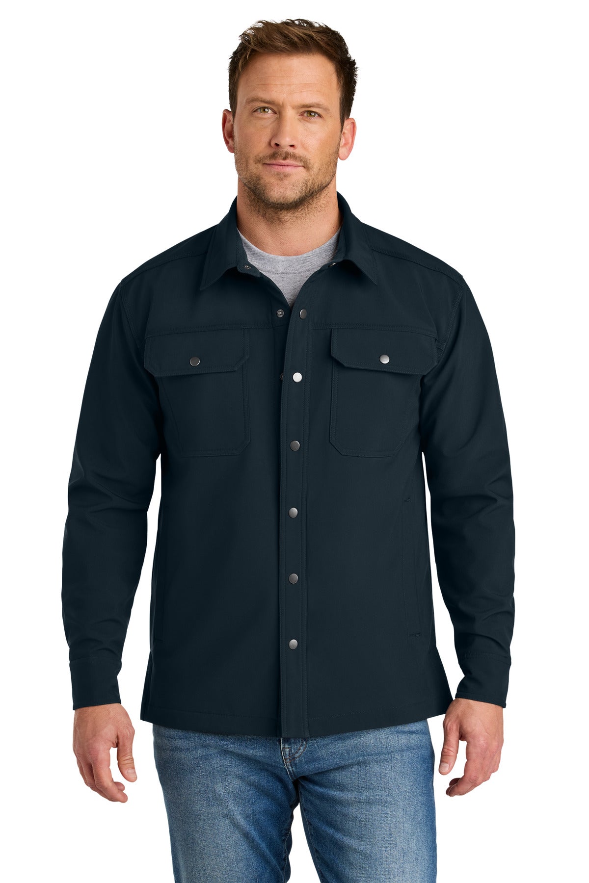 Custom Embroidery or DTF Print - CornerStone ®  Soft Shell Shirt Jacket CSJ73