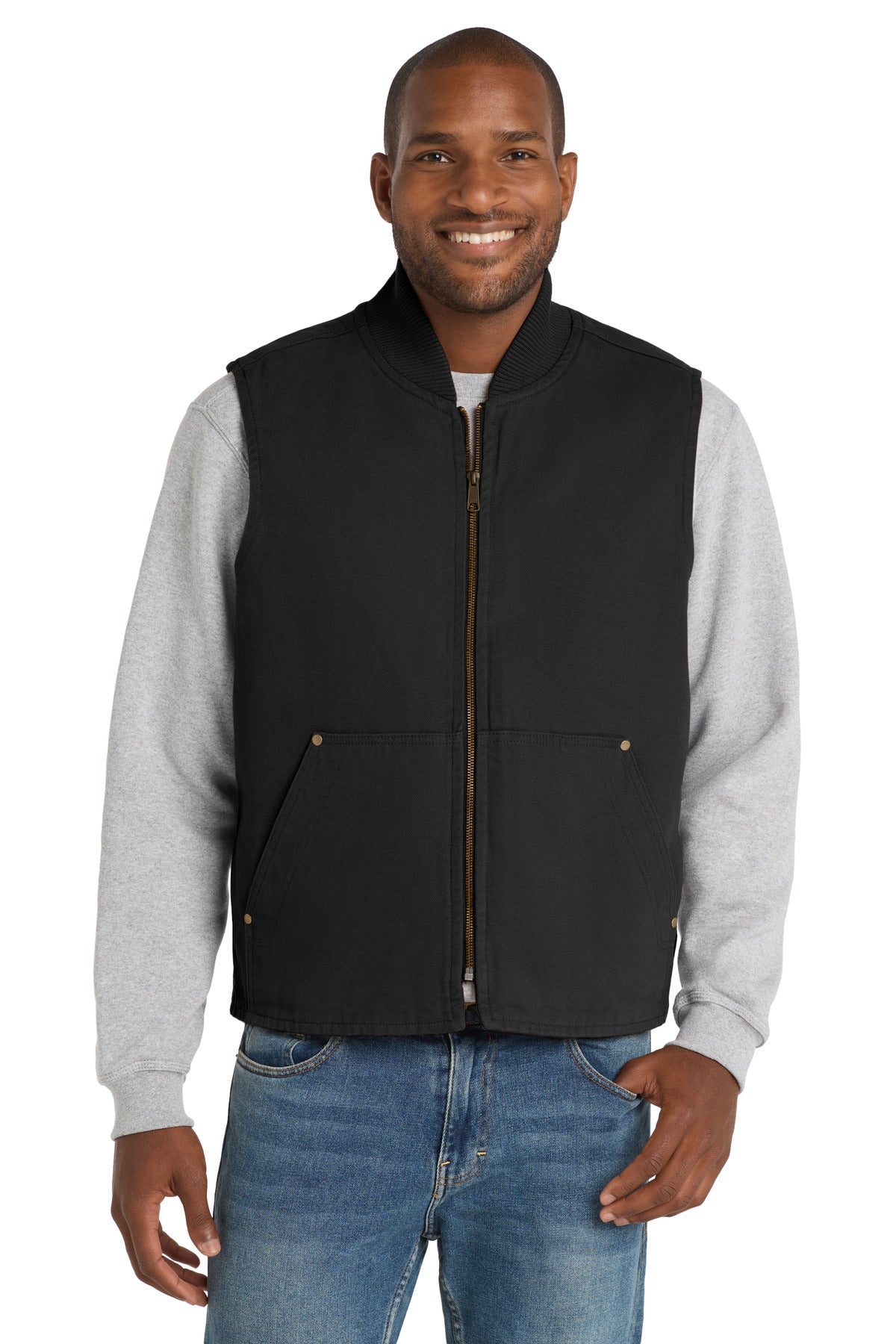 Custom Embroidery or DTF Print - CornerStone ®  Washed Duck Cloth Vest. CSV40