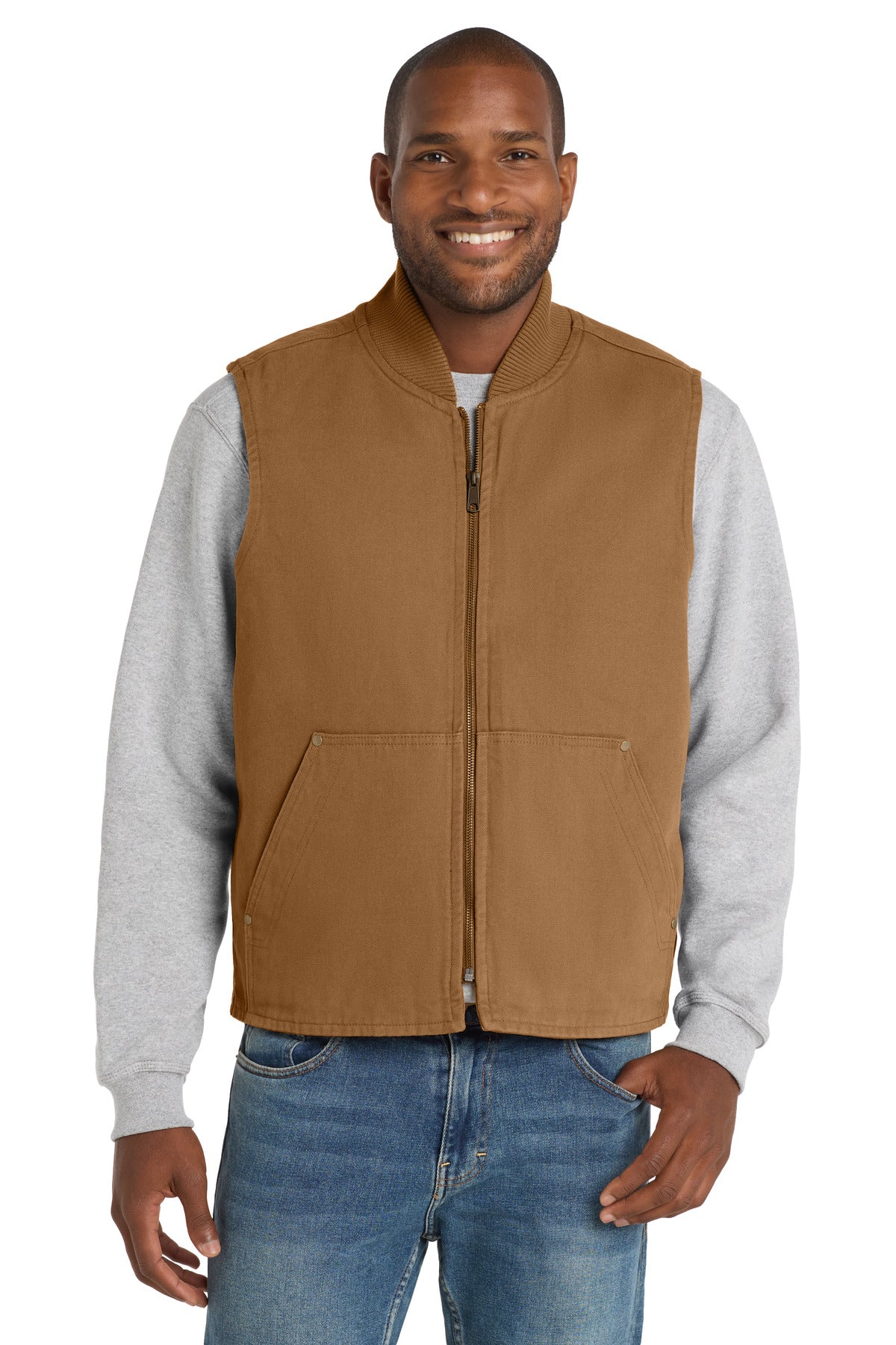 Custom Embroidery or DTF Print - CornerStone ®  Washed Duck Cloth Vest. CSV40