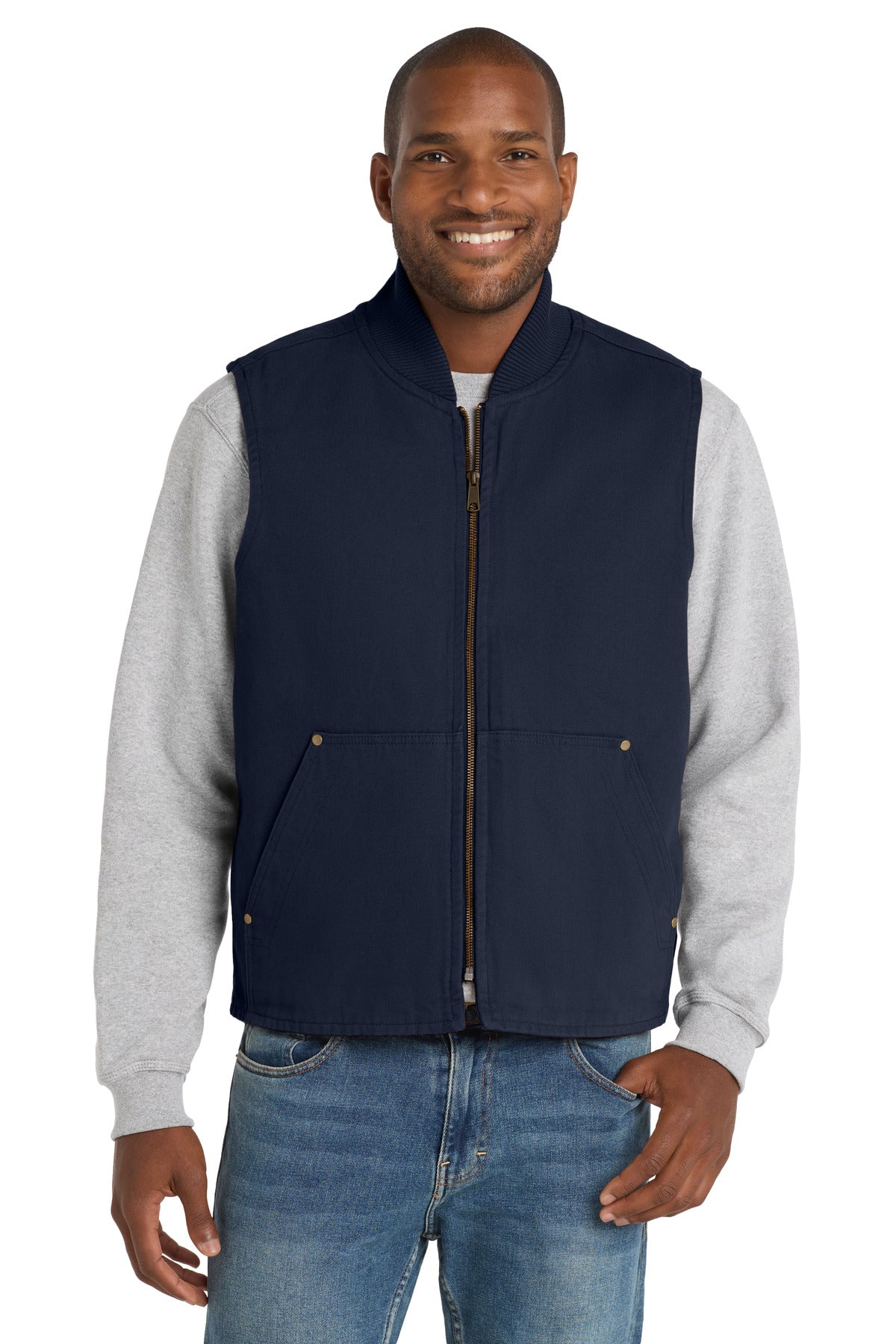 Custom Embroidery or DTF Print - CornerStone ®  Washed Duck Cloth Vest. CSV40