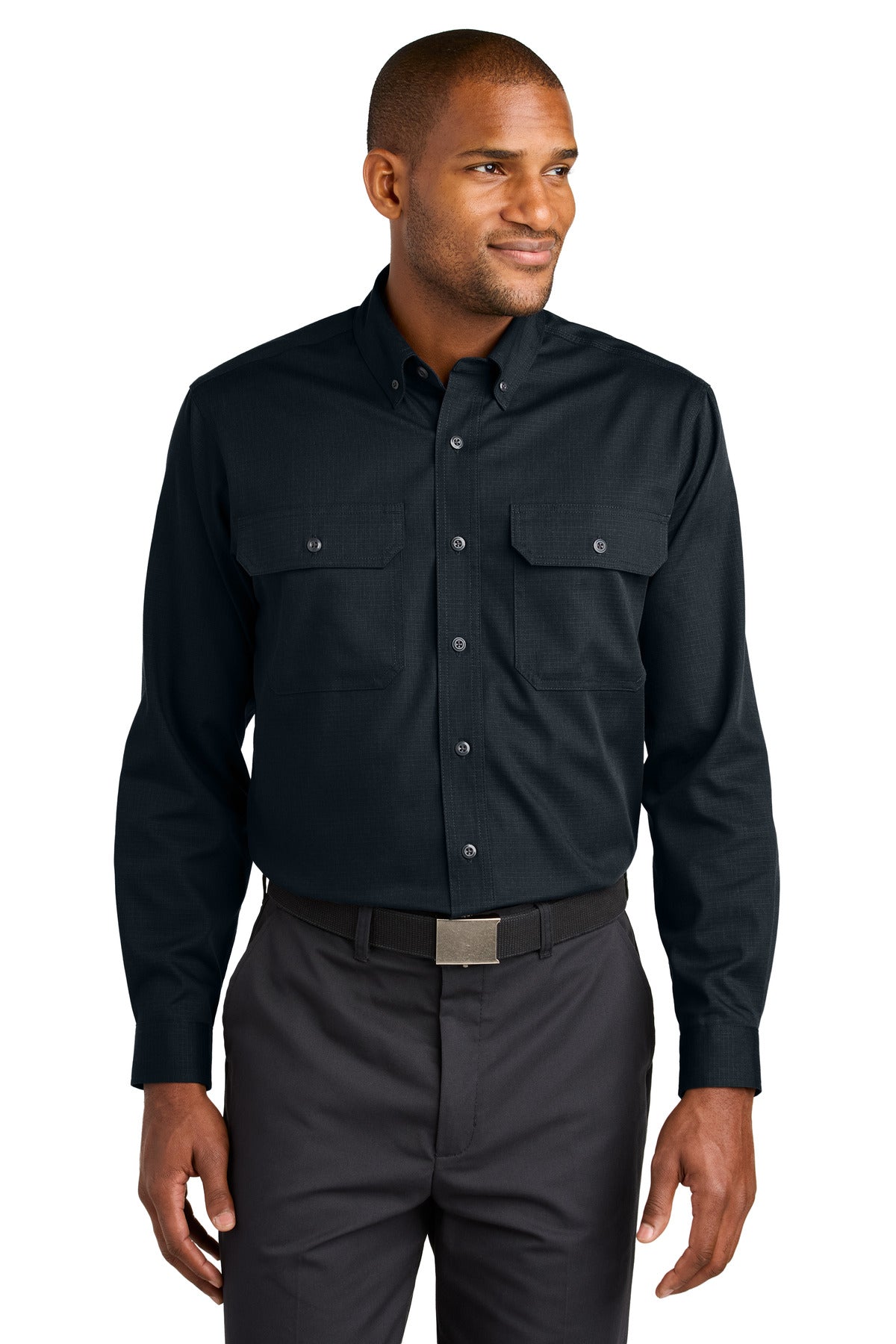 Custom Embroidery or DTF Print - CornerStone ®  Long Sleeve Select Ripstop Shirt CSW174