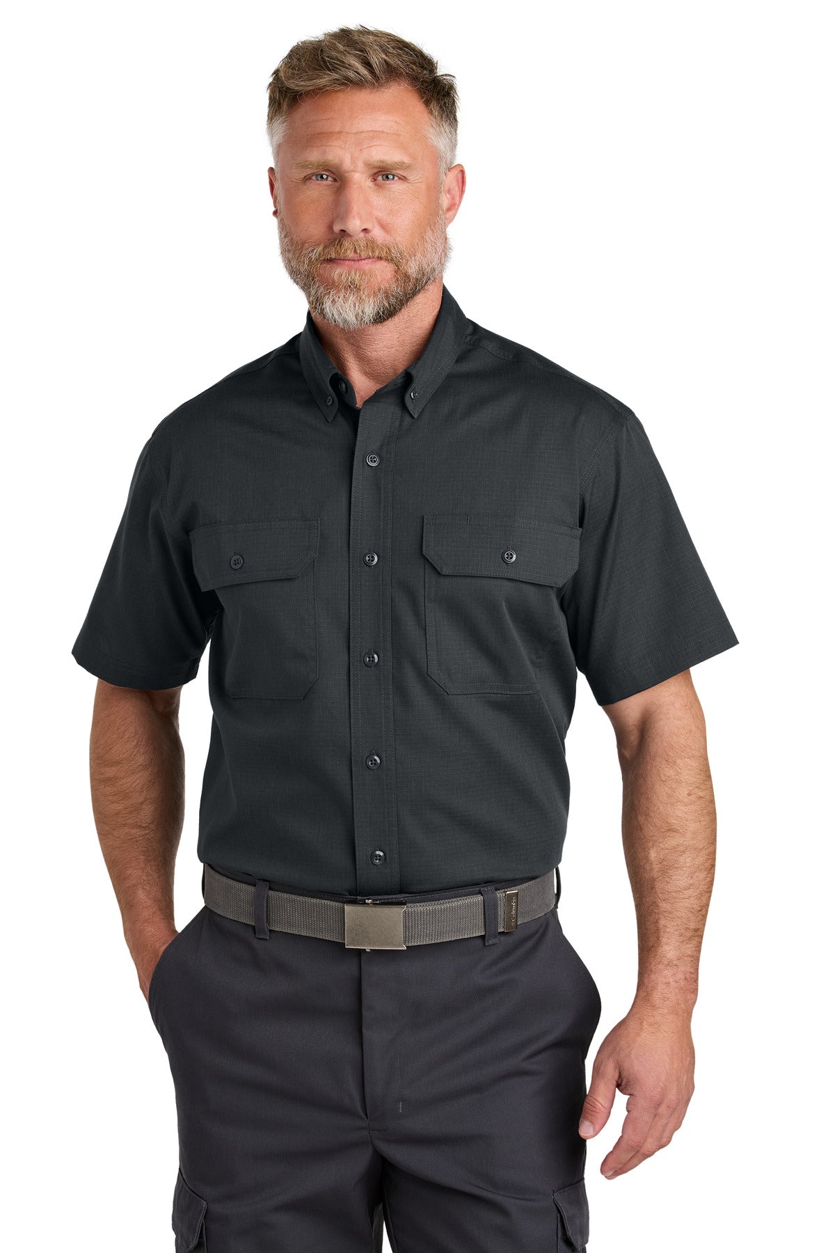 Custom Embroidery or DTF Print - CornerStone ®  Short Sleeve Select Ripstop Shirt CSW175