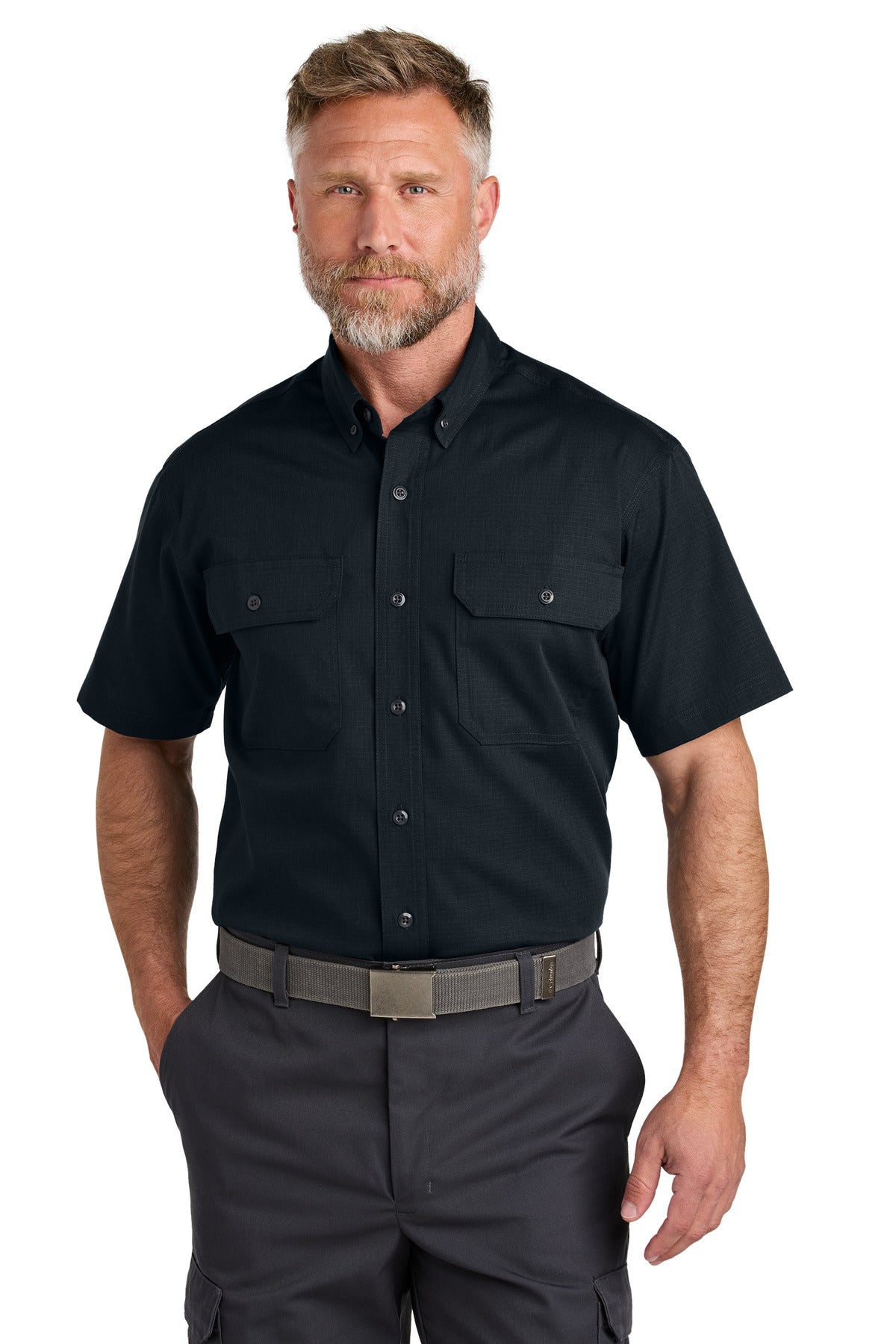 Custom Embroidery or DTF Print - CornerStone ®  Short Sleeve Select Ripstop Shirt CSW175