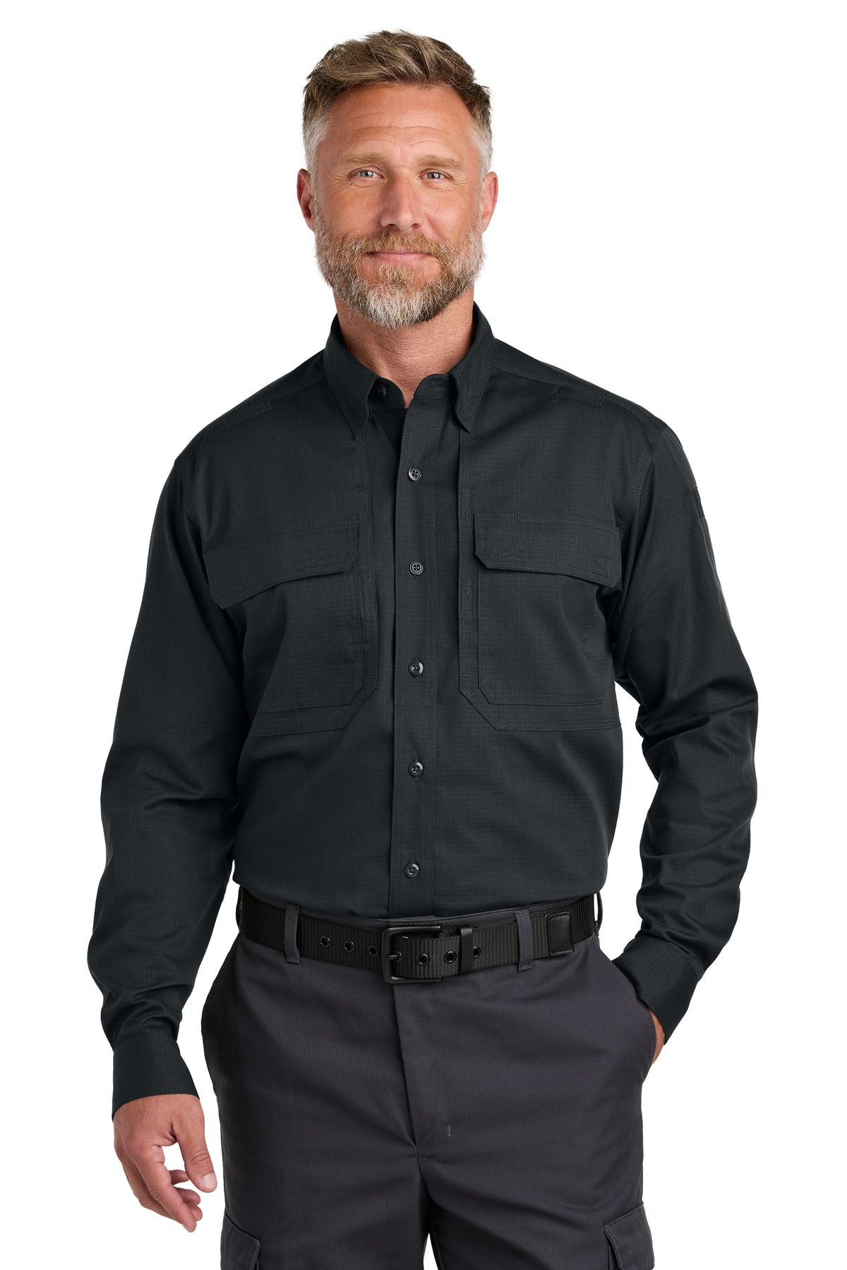 Custom Embroidery or DTF Print - CornerStone ®  Long Sleeve Select Tactical Shirt CSW176