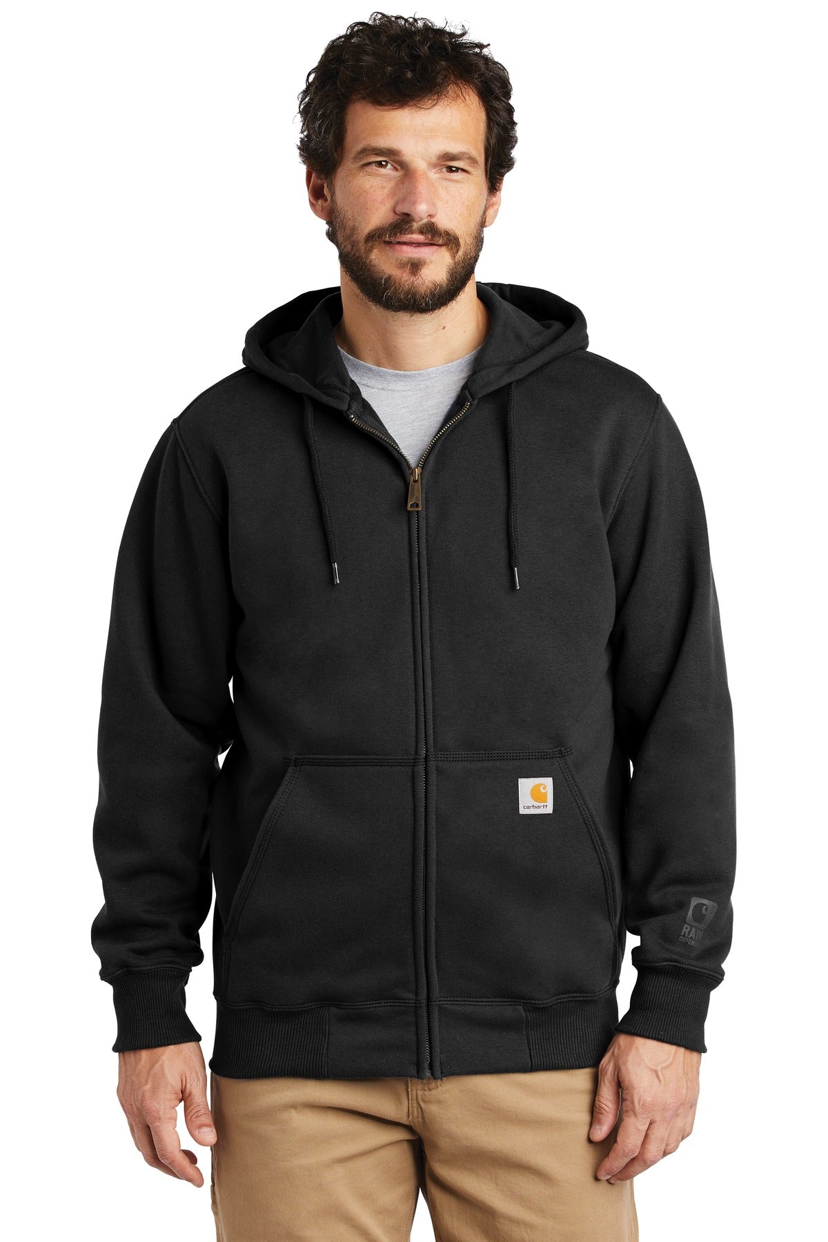 Custom Embroidered - Carhartt  ®  Rain Defender  ®  Paxton Heavyweight Hooded Zip-Front Sweatshirt. CT100614