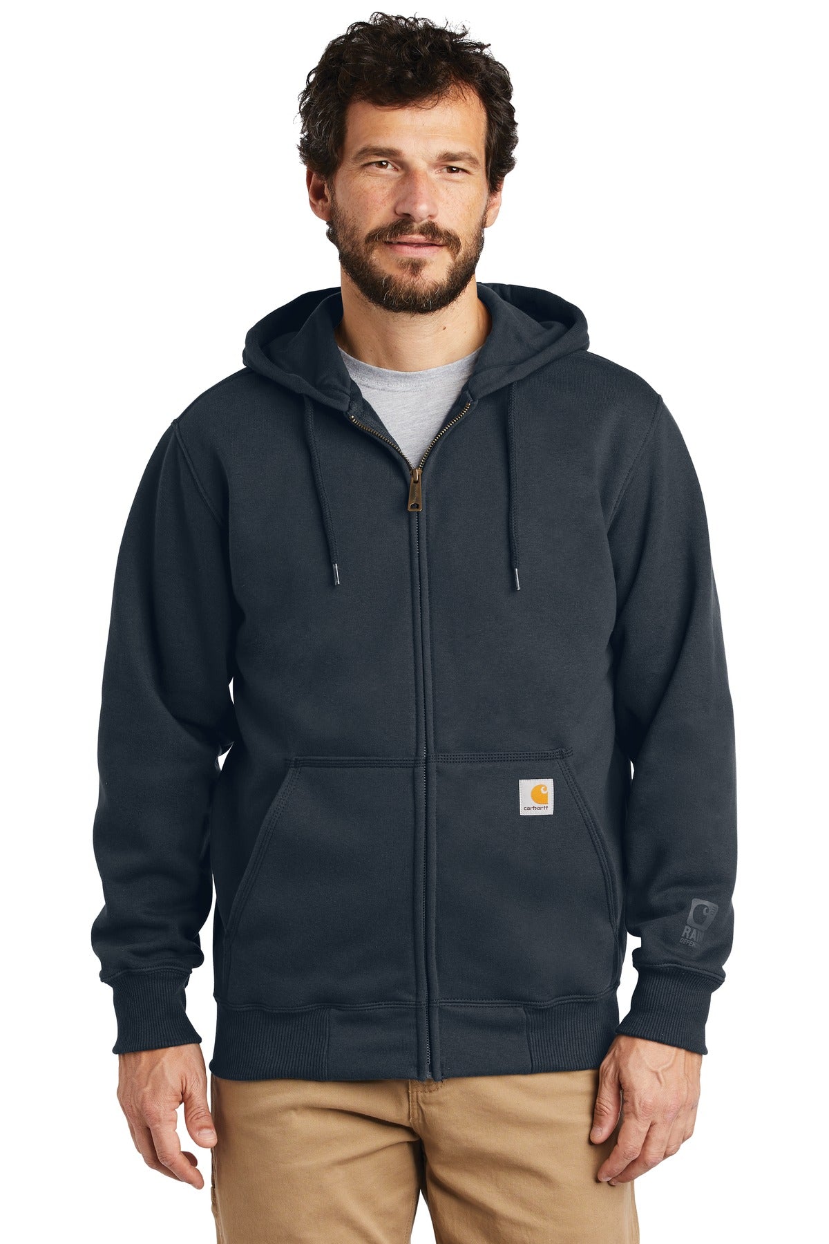 Custom Embroidered - Carhartt  ®  Rain Defender  ®  Paxton Heavyweight Hooded Zip-Front Sweatshirt. CT100614
