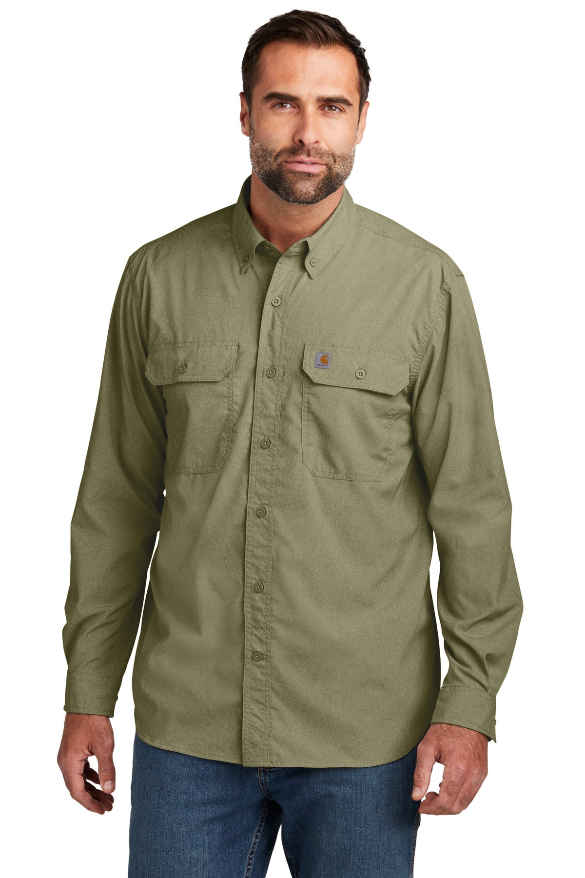Custom Embroidered - Carhartt Force ®  Solid Long Sleeve Shirt CT105291