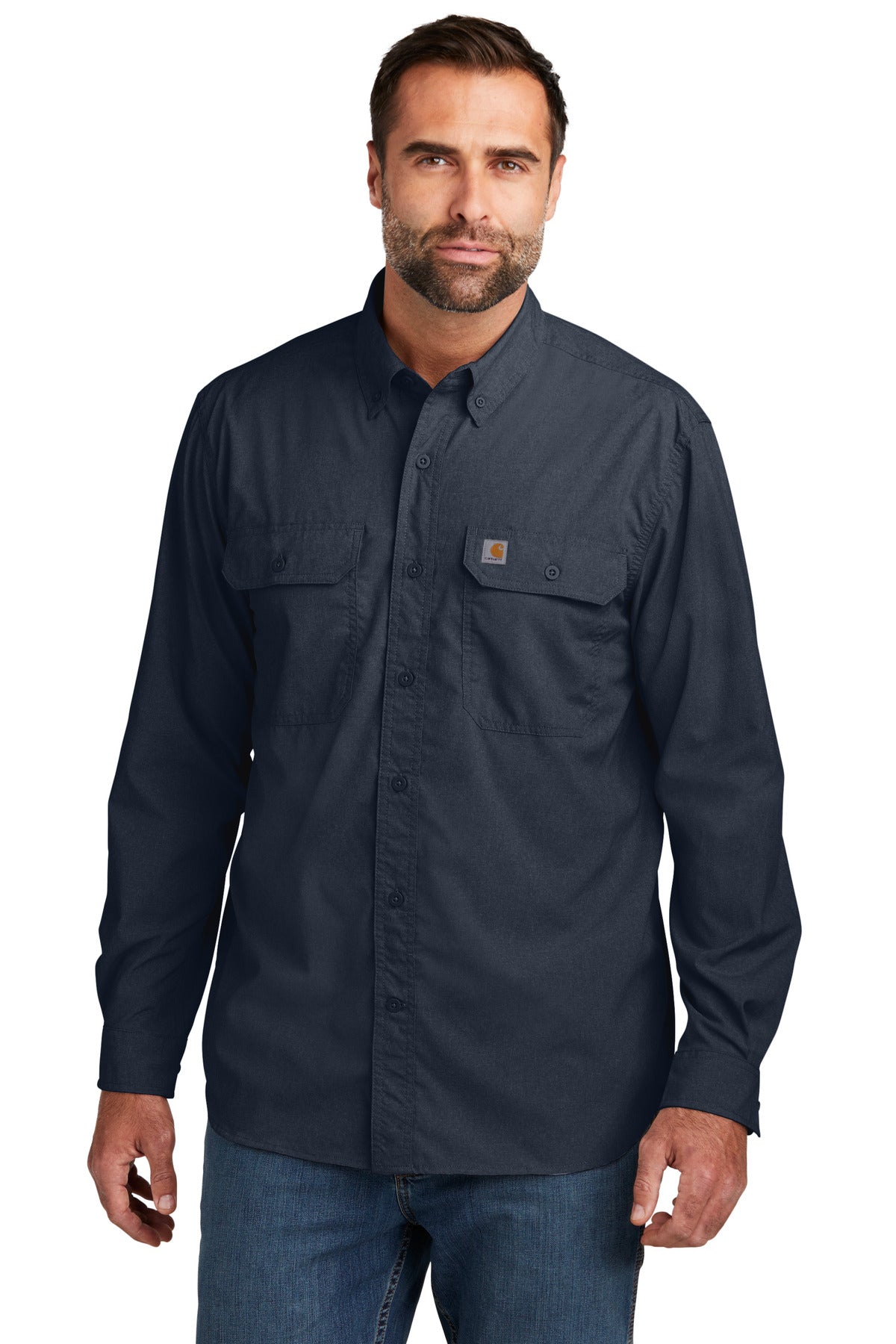 Custom Embroidered - Carhartt Force ®  Solid Long Sleeve Shirt CT105291