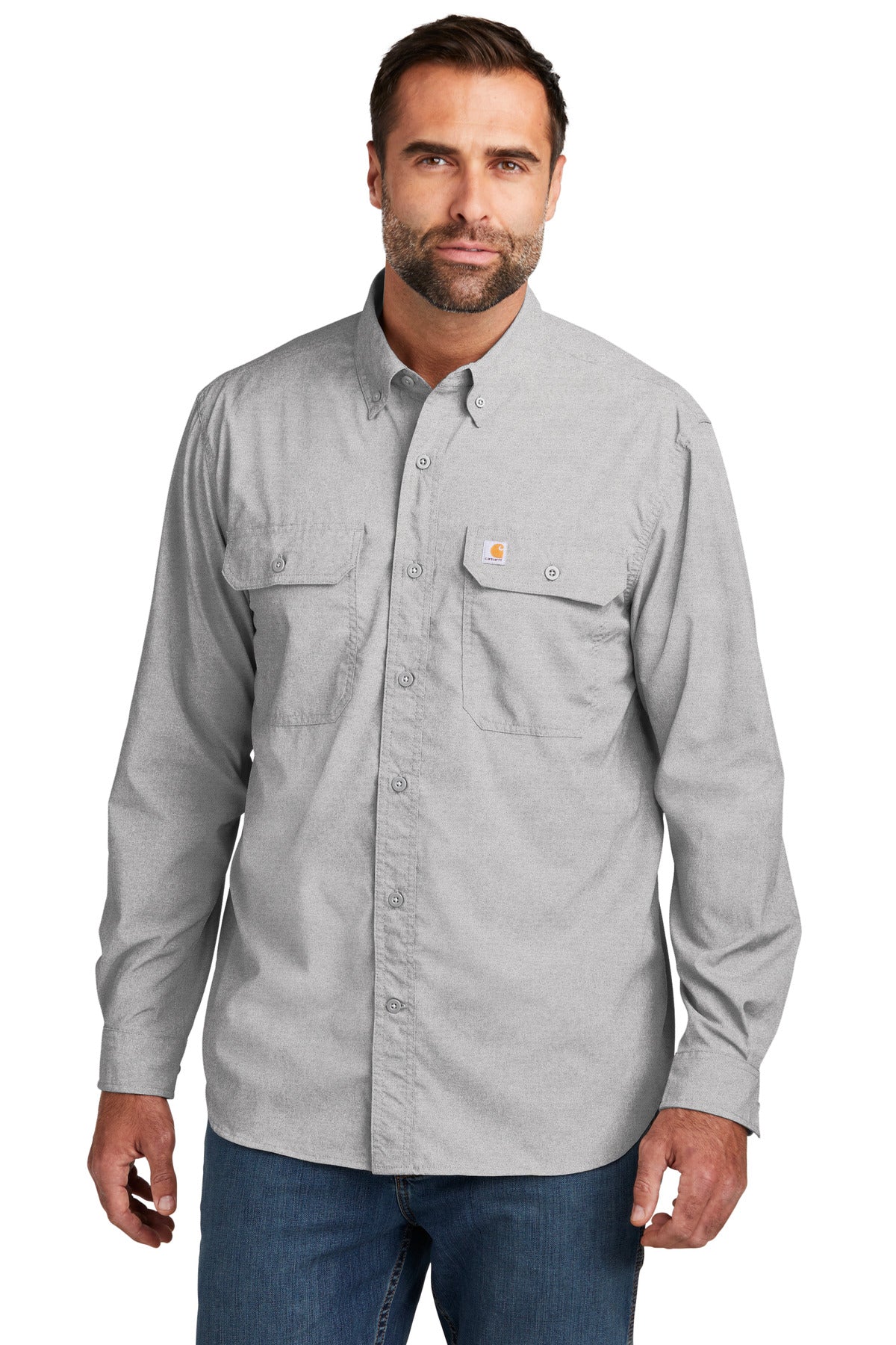 Custom Embroidered - Carhartt Force ®  Solid Long Sleeve Shirt CT105291