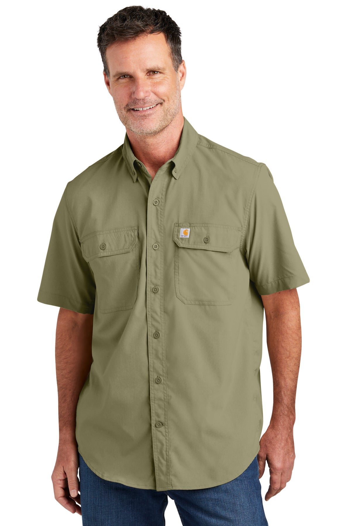 Custom Embroidered - Carhartt Force ®  Solid Short Sleeve Shirt CT105292