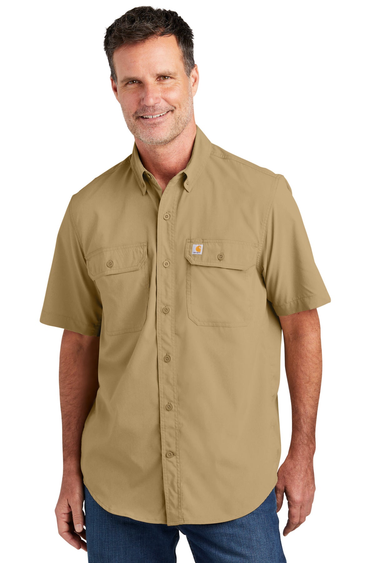 Custom Embroidered - Carhartt Force ®  Solid Short Sleeve Shirt CT105292