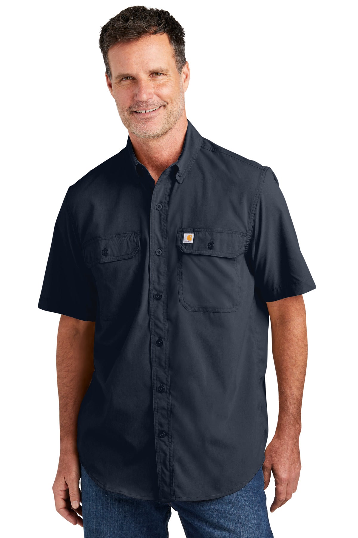 Custom Embroidered - Carhartt Force ®  Solid Short Sleeve Shirt CT105292