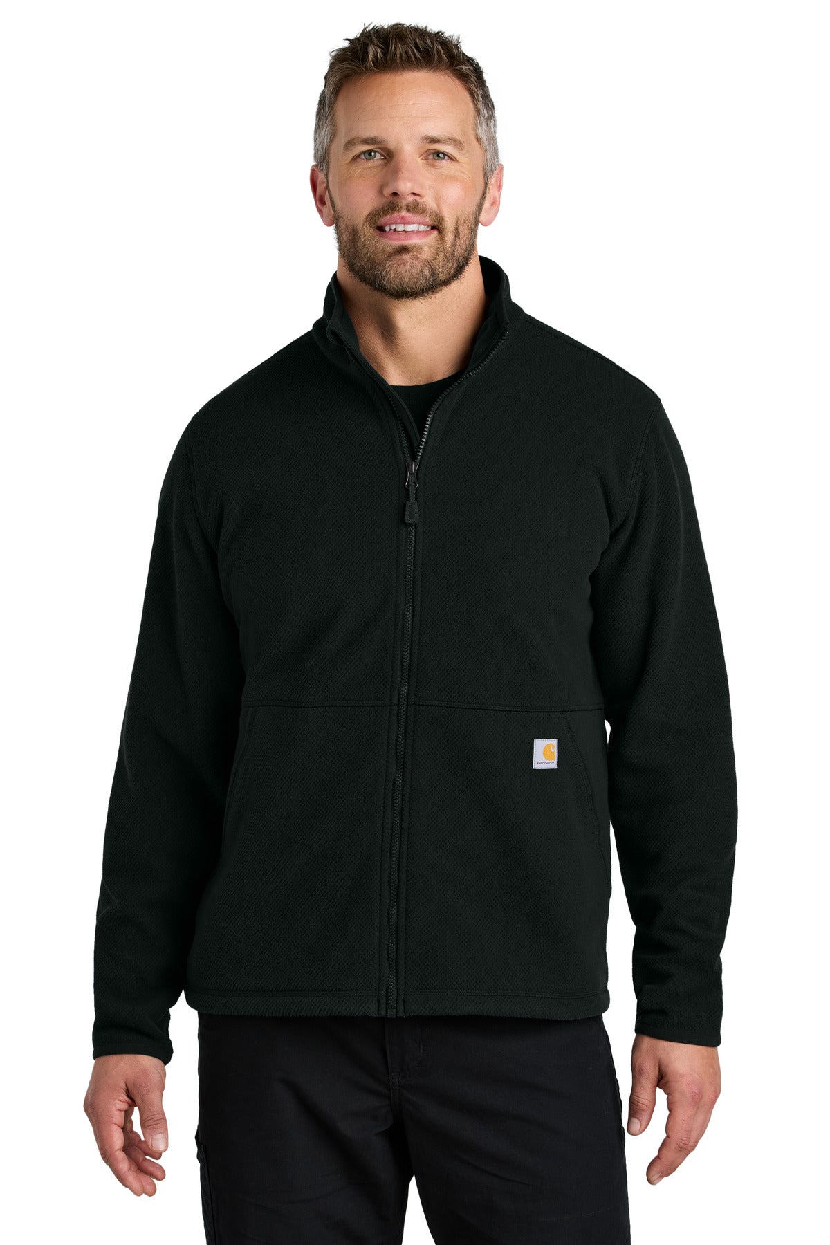 Custom Embroidered - Carhartt ®  Textured Full-Zip Fleece Jacket CT106416