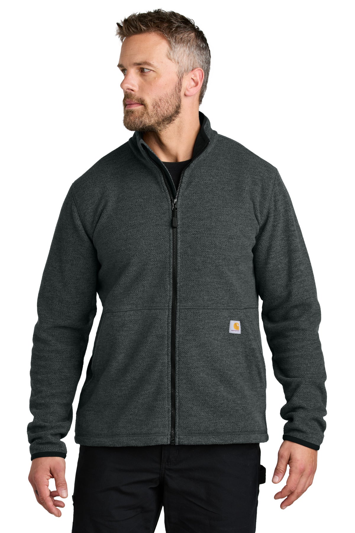 Custom Embroidered - Carhartt ®  Textured Full-Zip Fleece Jacket CT106416