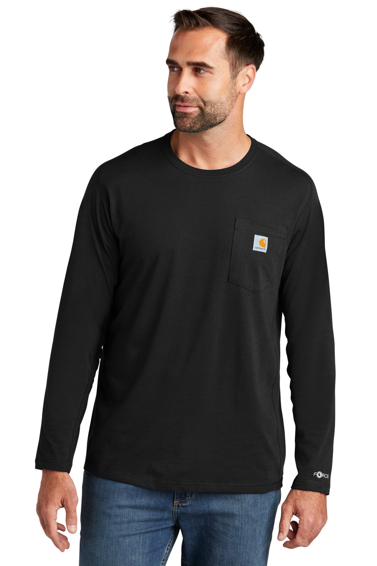 Custom Embroidered - Carhartt Force ®  Long Sleeve Pocket T-Shirt CT106656
