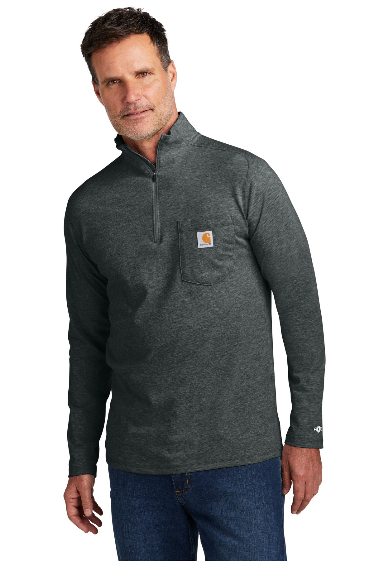 Custom Embroidered - Carhartt Force ®  1/4-Zip Long Sleeve T-Shirt CT106660