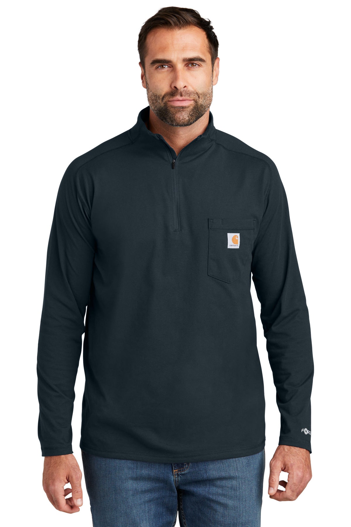 Custom Embroidered - Carhartt Force ®  1/4-Zip Long Sleeve T-Shirt CT106660