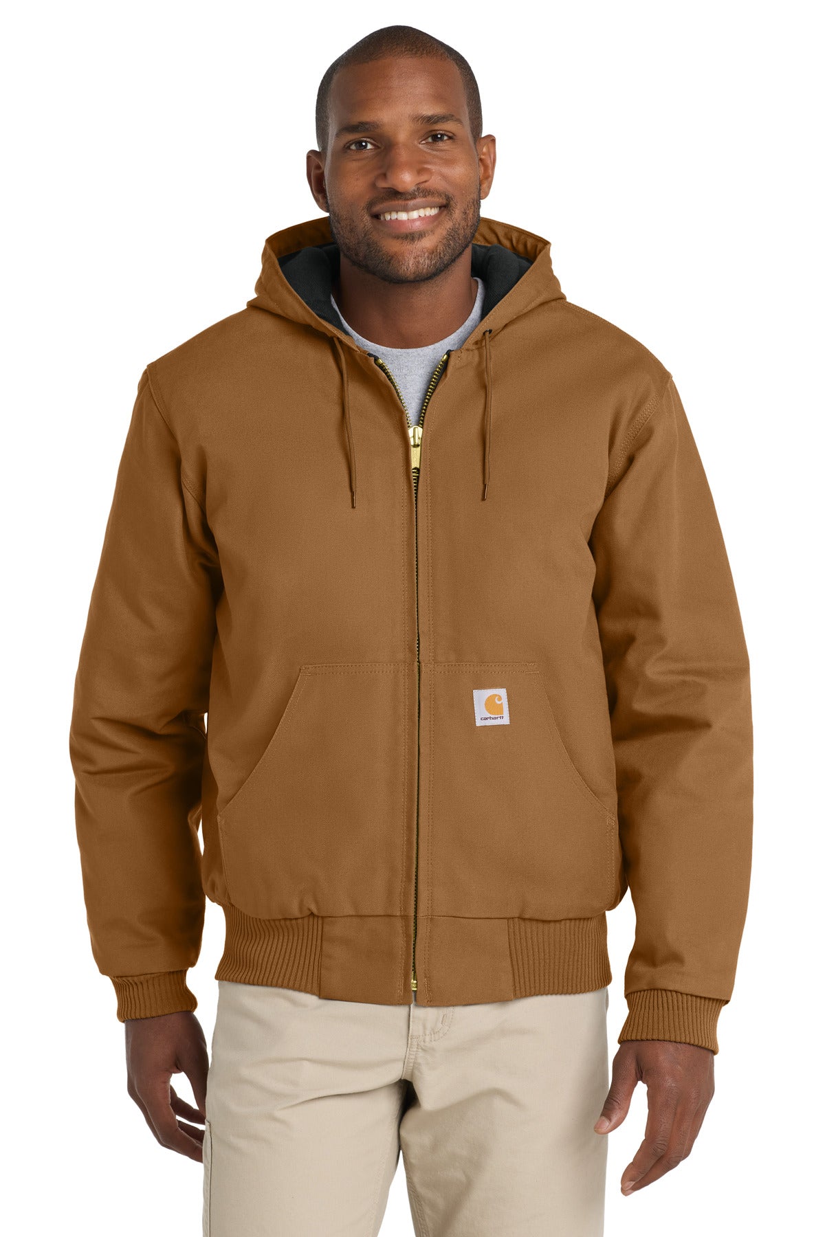 Custom Embroidered - Carhartt  ®  Quilted-Flanne-Lined Duck Active Jac. CT106677