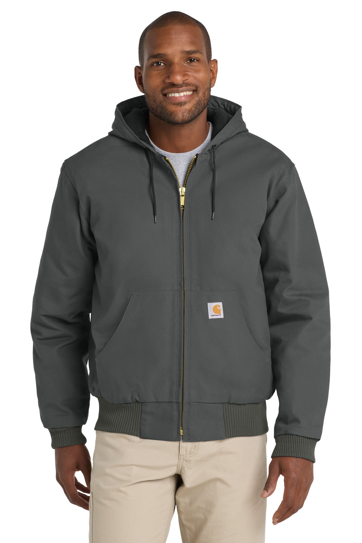 Custom Embroidered - Carhartt  ®  Quilted-Flanne-Lined Duck Active Jac. CT106677