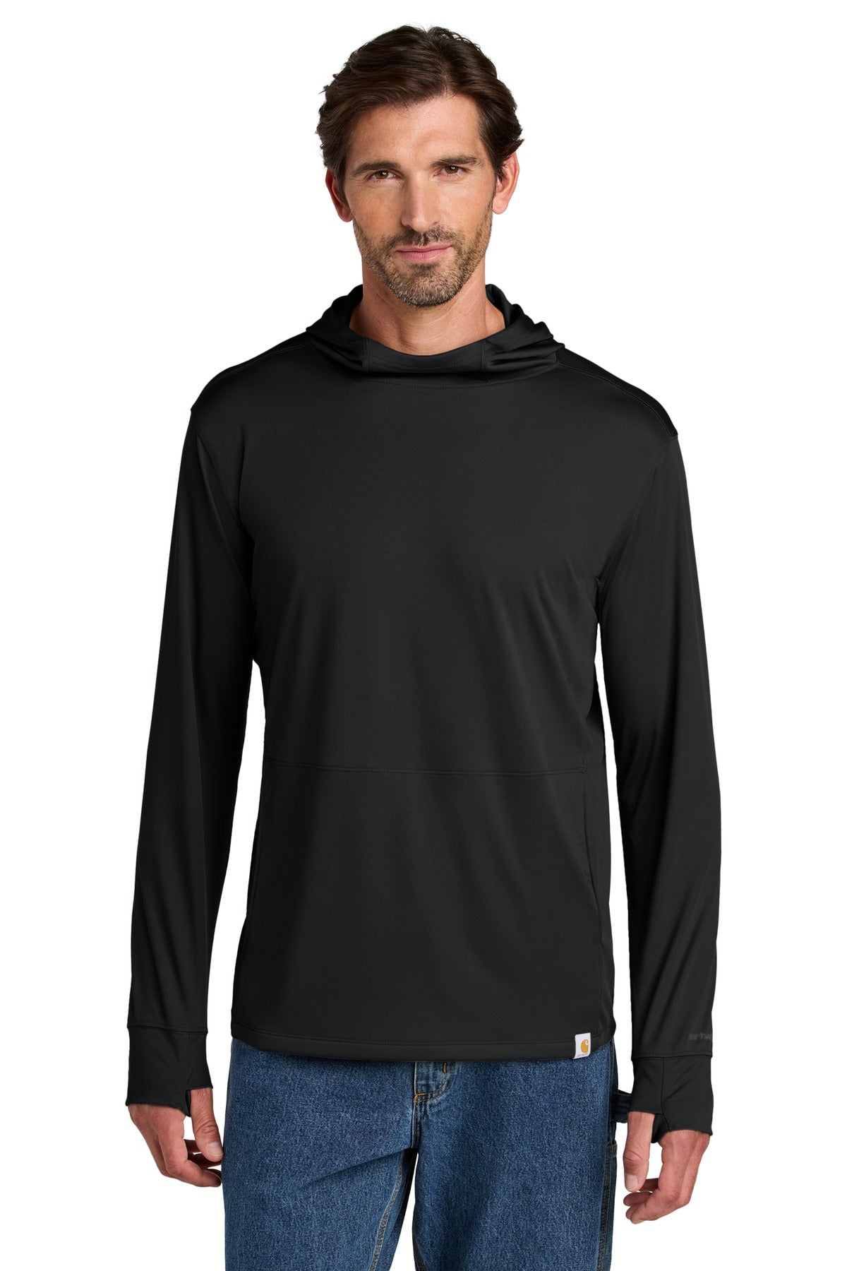 Custom Embroidered - Carhartt Force ®  Sun Defender ™  Long Sleeve Hooded T-Shirt CT106923