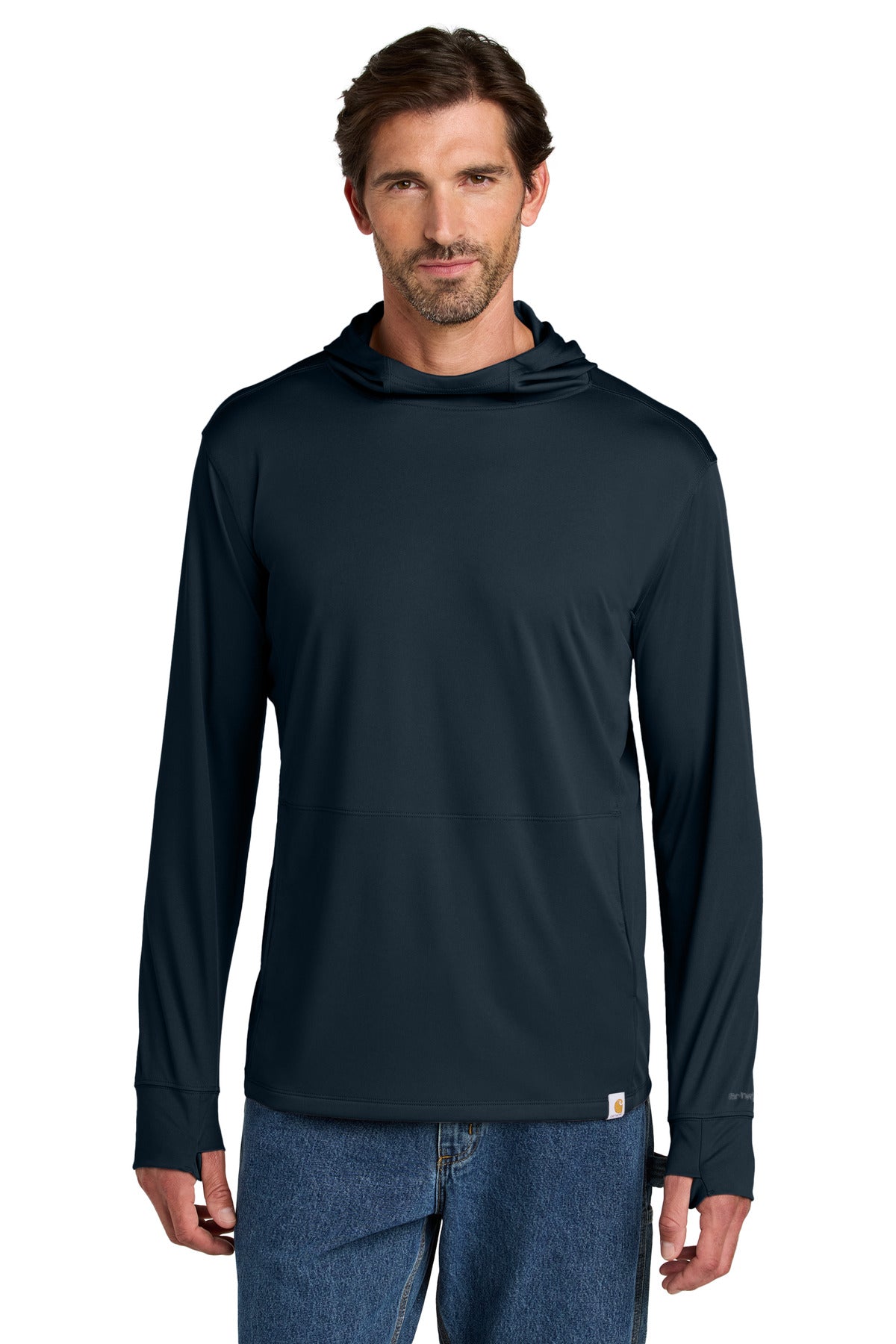 Custom Embroidered - Carhartt Force ®  Sun Defender ™  Long Sleeve Hooded T-Shirt CT106923
