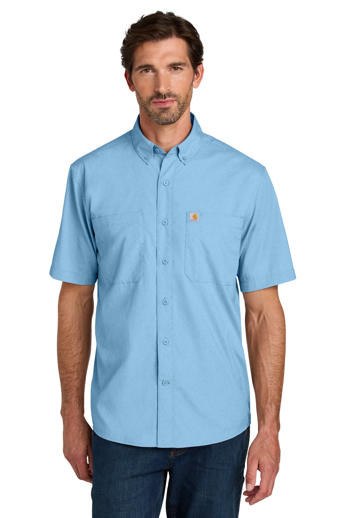 Custom Embroidered - Carhartt Force ®  Sun Defender ™  Short Sleeve Shirt CT107107