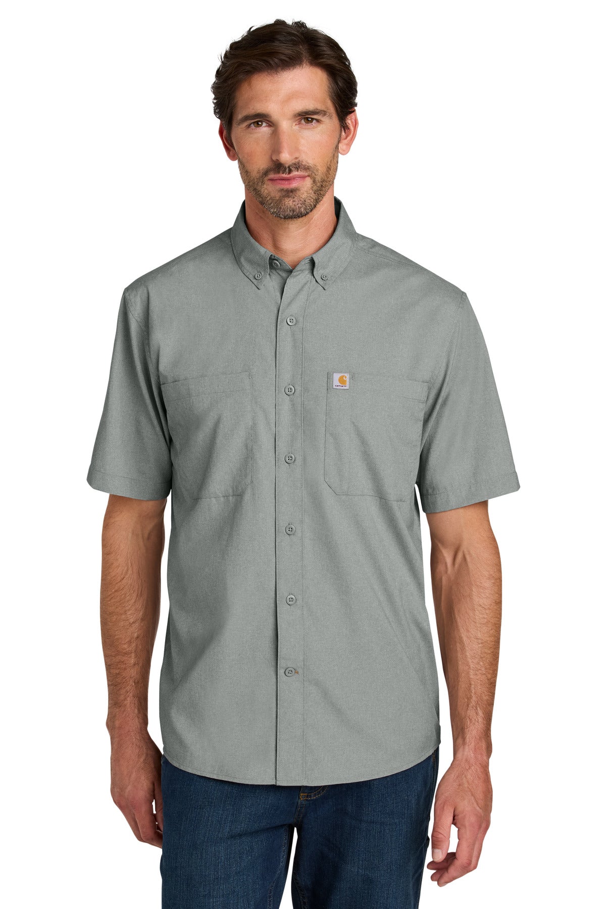 Custom Embroidered - Carhartt Force ®  Sun Defender ™  Short Sleeve Shirt CT107107
