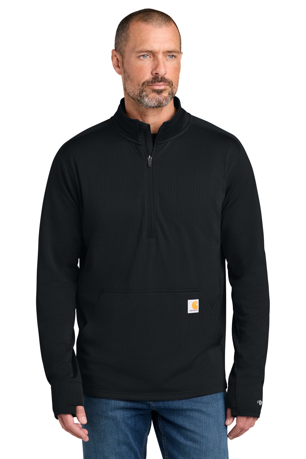 Custom Embroidered or DTF Printed - Carhartt Force ®  1/2-Zip Grid Fleece CT107814