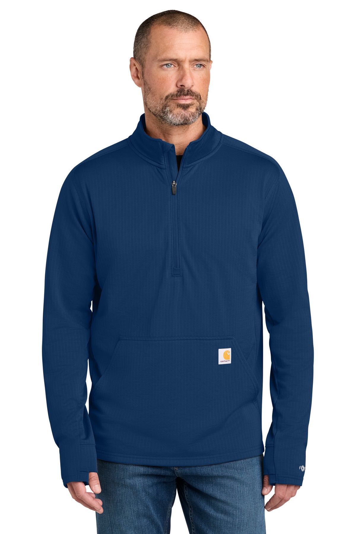 Custom Embroidered or DTF Printed - Carhartt Force ®  1/2-Zip Grid Fleece CT107814