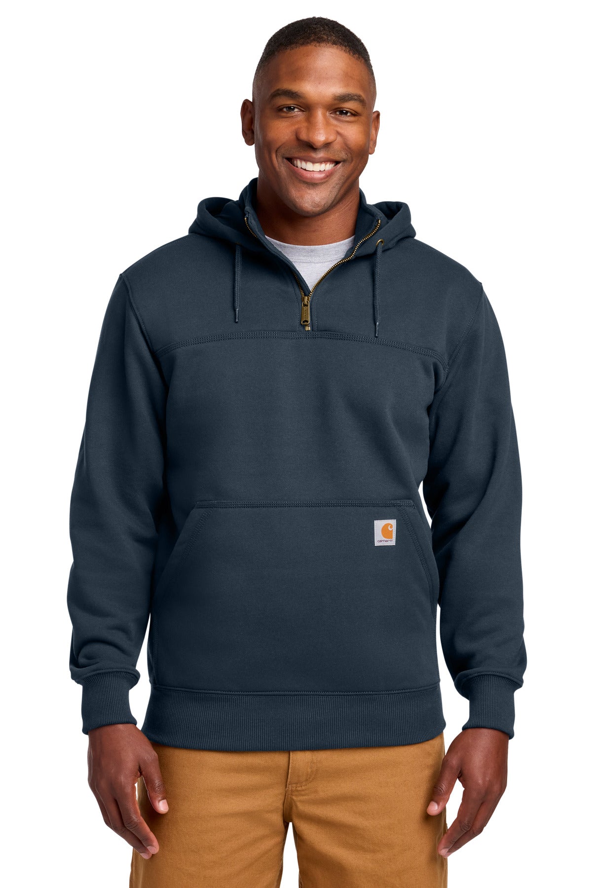 Custom Embroidered or DTF Printed - Carhartt ®  Tall Rain Defender ®  Paxton Heavyweight Hooded Zip Mock Sweatshirt CTT100617