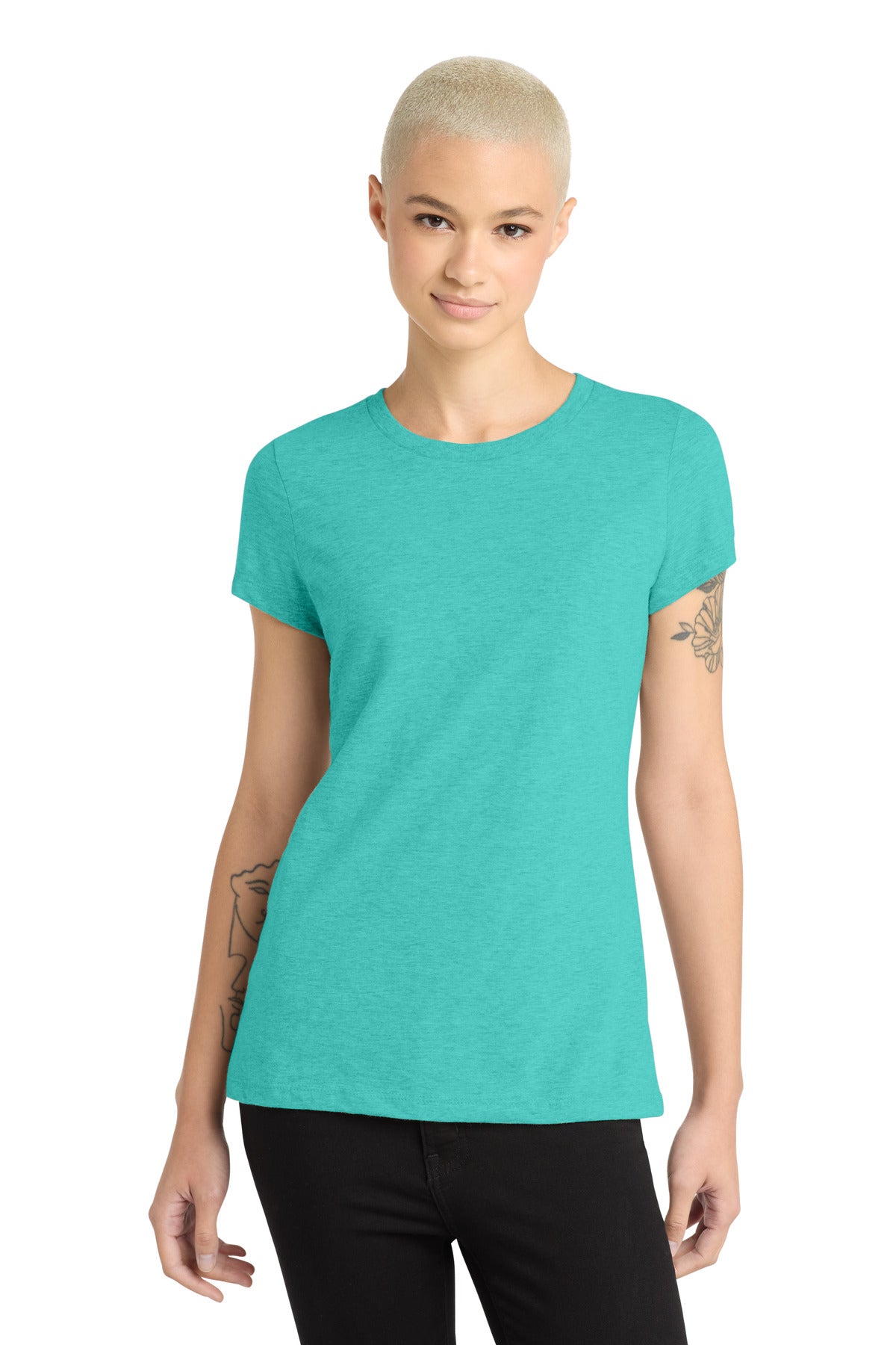 Custom Embroidery or DTF Print - District  ®  Women's Perfect Blend ®  CVC Tee. DM108L