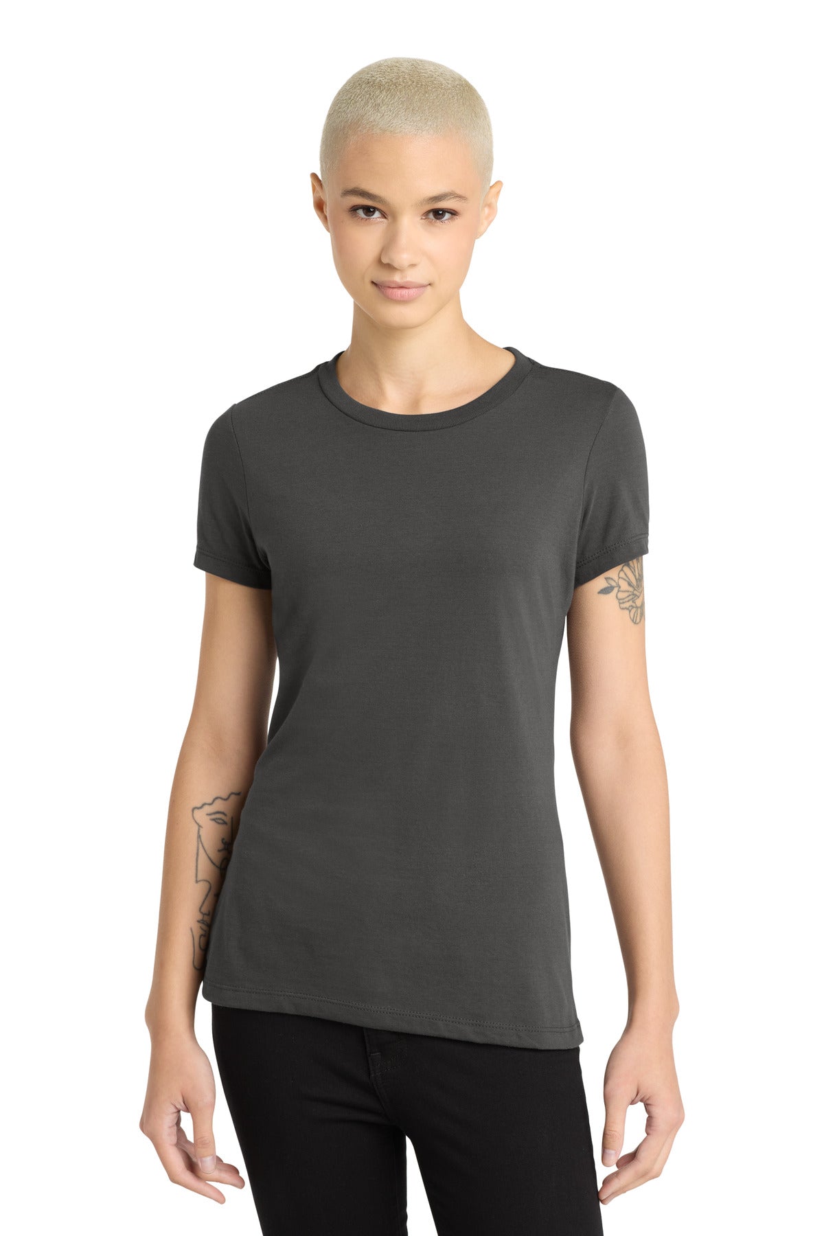 Custom Embroidery or DTF Print - District  ®  Women's Perfect Blend ®  CVC Tee. DM108L
