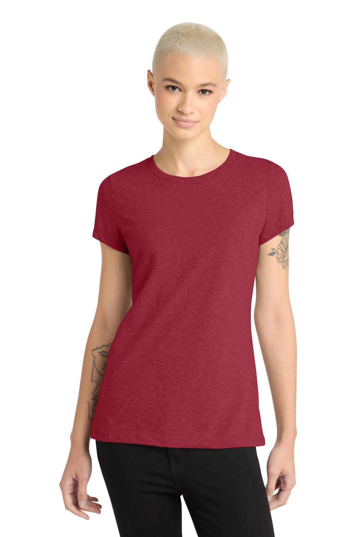 Custom Embroidery or DTF Print - District  ®  Women's Perfect Blend ®  CVC Tee. DM108L