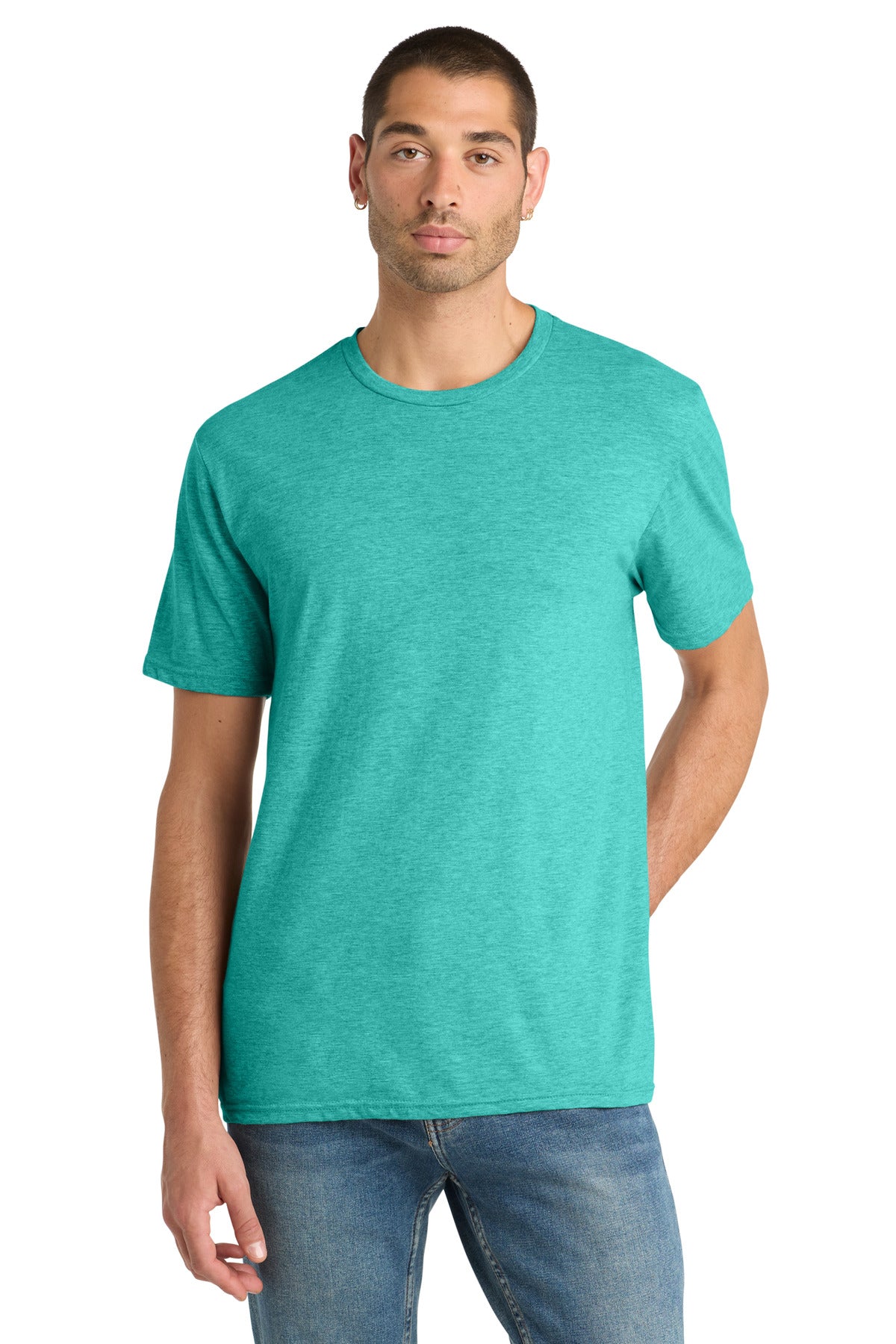 Custom Embroidery or DTF Print - District ®  Perfect Blend ®  CVC Tee. DM108