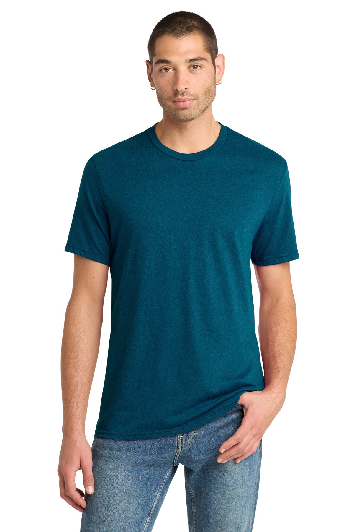 Custom Embroidery or DTF Print - District ®  Perfect Blend ®  CVC Tee. DM108