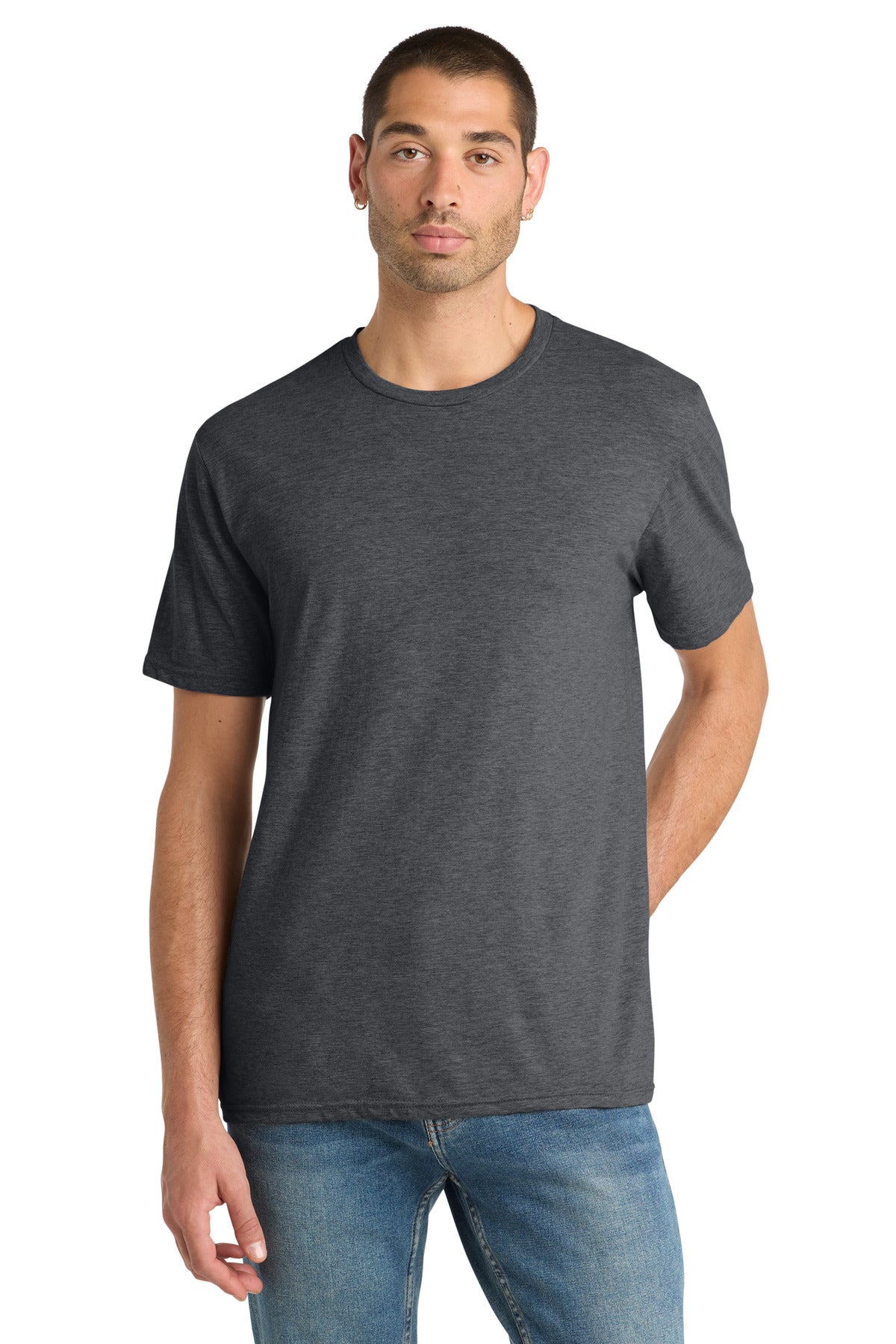 Custom Embroidery or DTF Print - District ®  Perfect Blend ®  CVC Tee. DM108