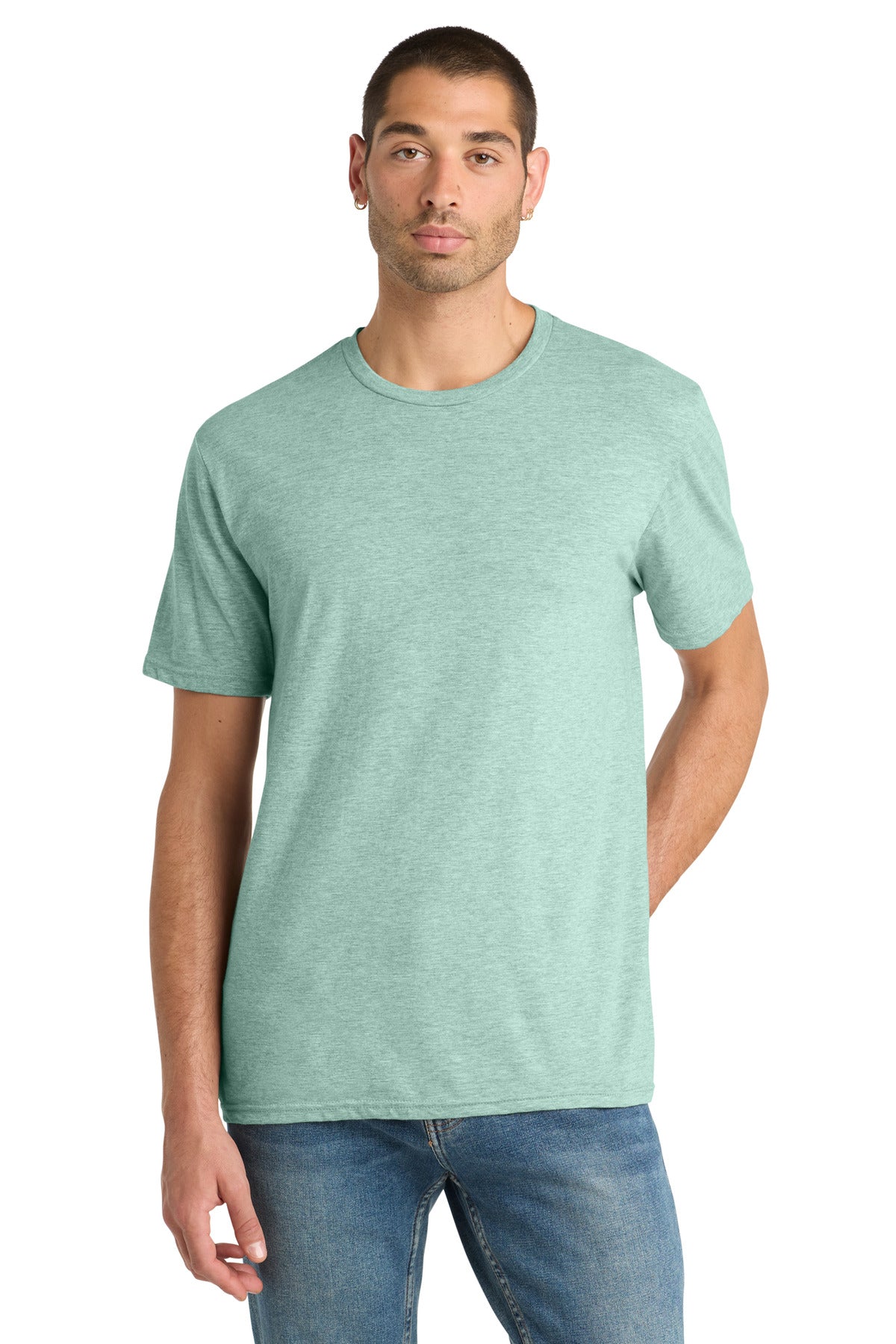 Custom Embroidery or DTF Print - District ®  Perfect Blend ®  CVC Tee. DM108